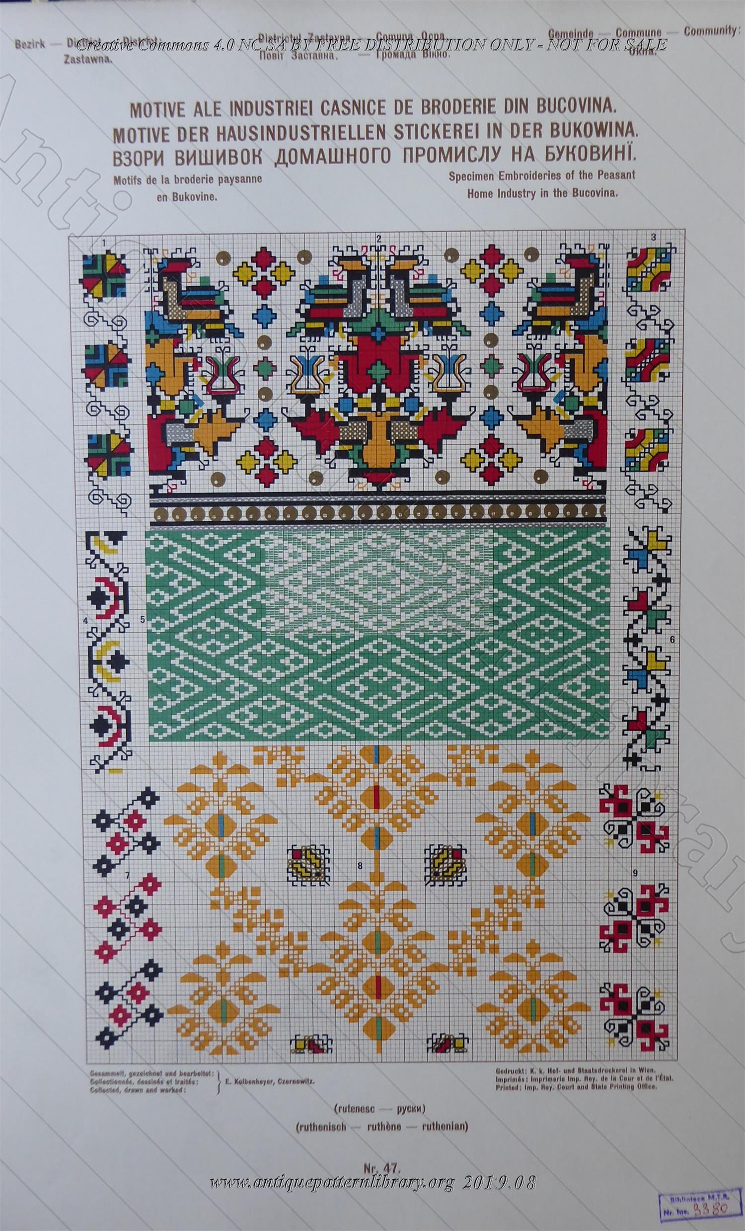 H-IB003 Specimen Embroideries of the Peasant Home Industrie in the Bukovina