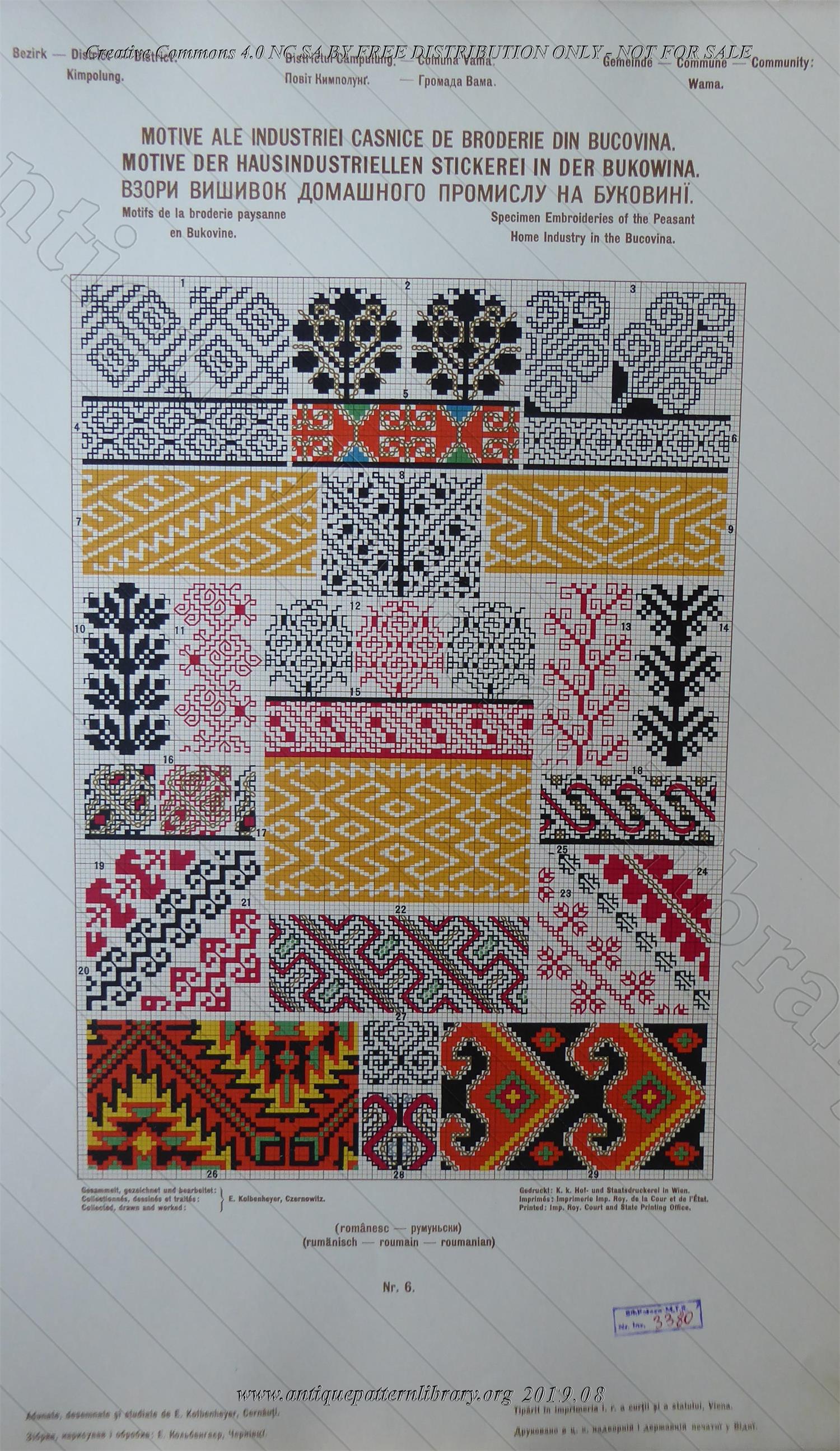 H-IB003 Specimen Embroideries of the Peasant Home Industrie in the Bukovina