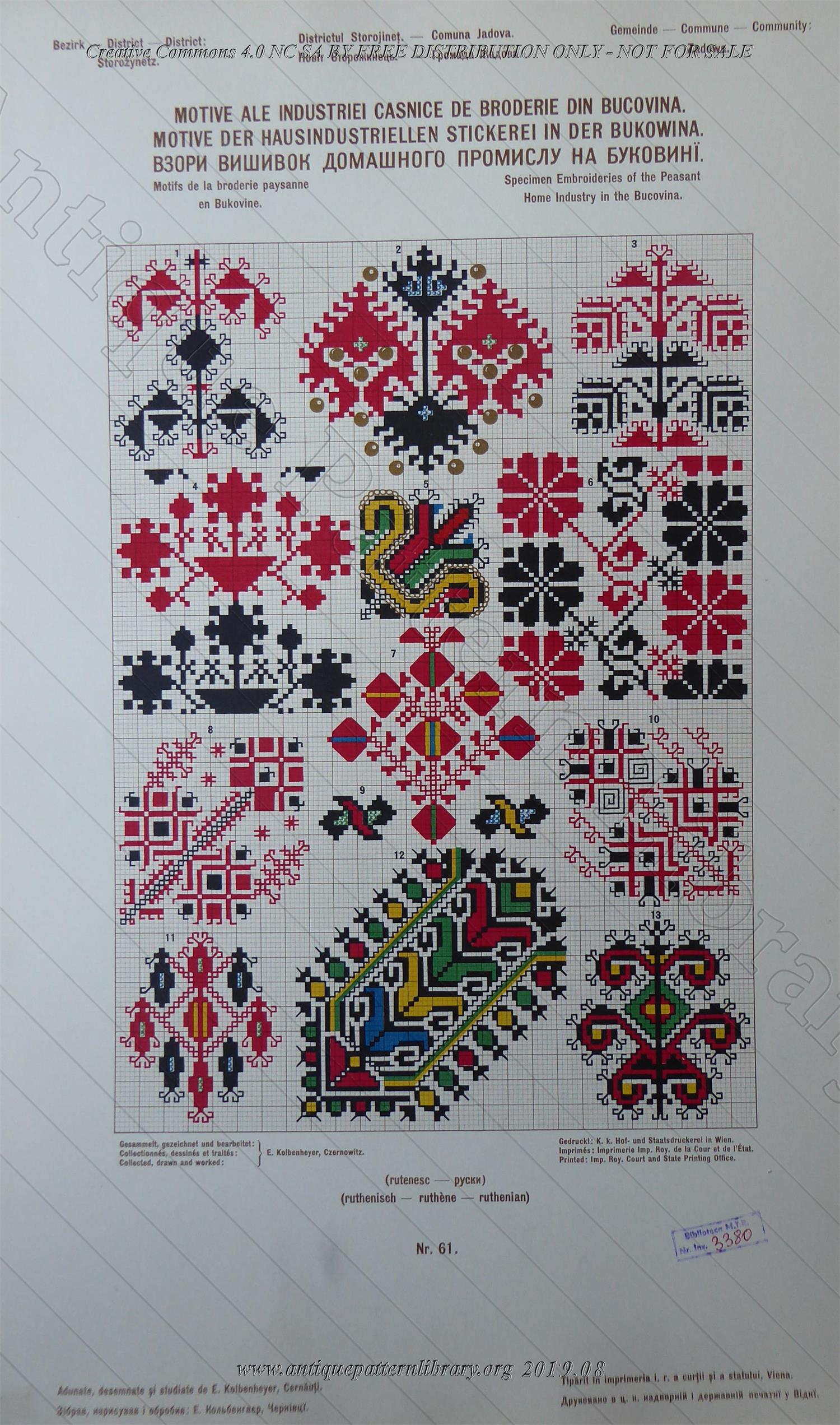 H-IB003 Specimen Embroideries of the Peasant Home Industrie in the Bukovina