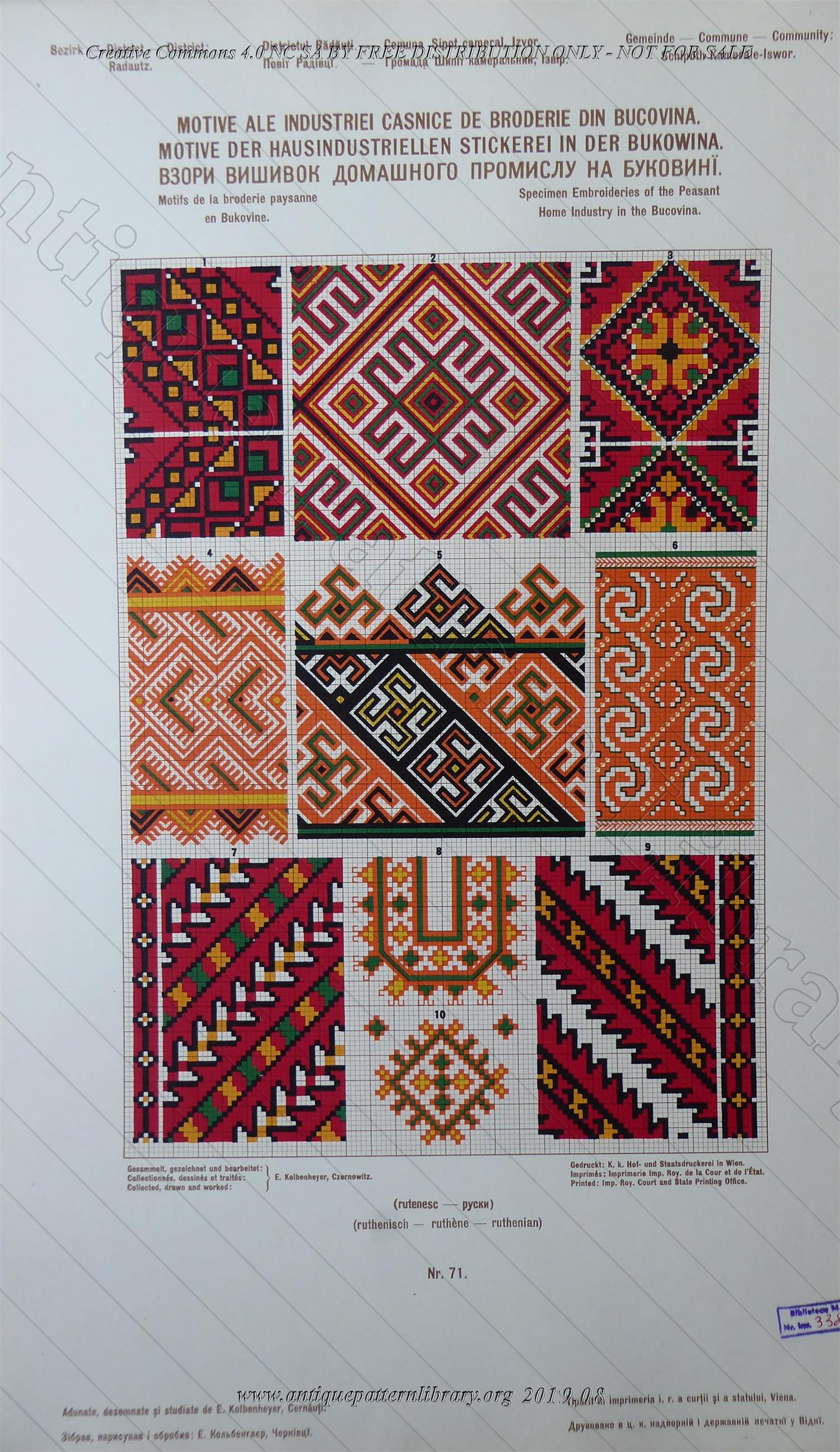 H-IB003 Specimen Embroideries of the Peasant Home Industrie in the Bukovina