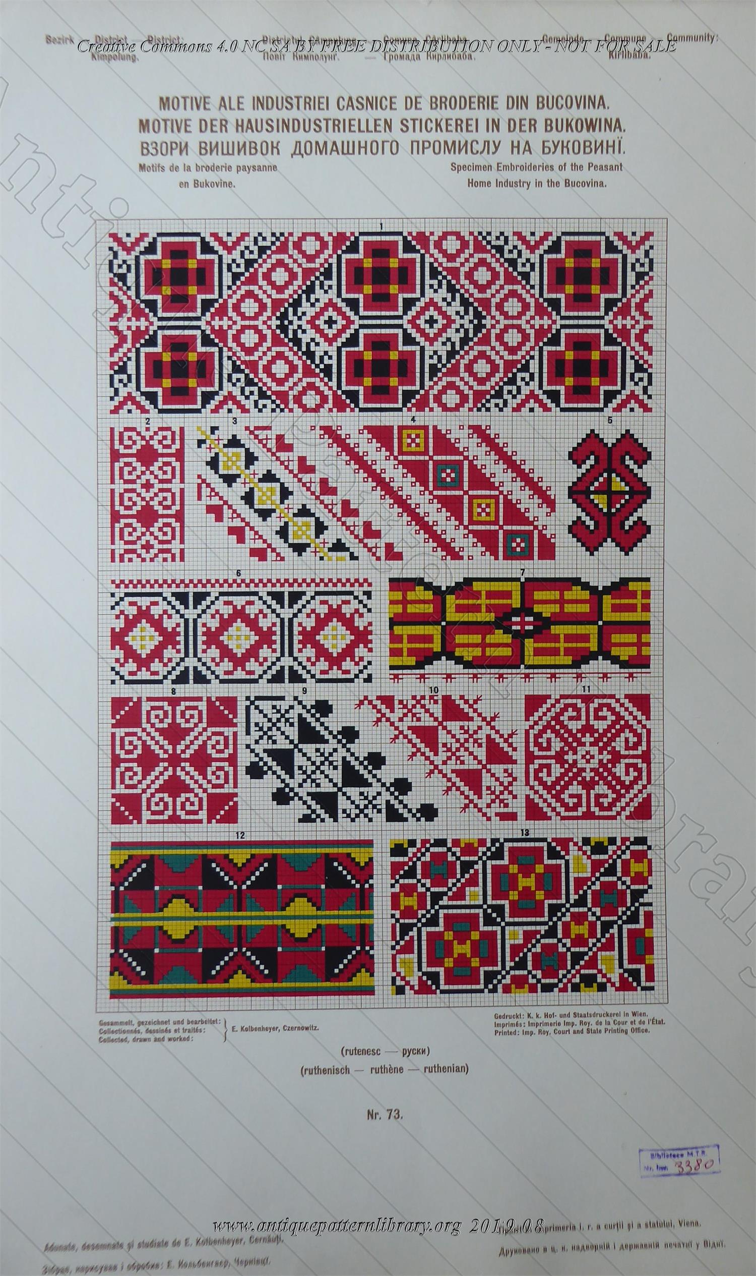 H-IB003 Specimen Embroideries of the Peasant Home Industrie in the Bukovina