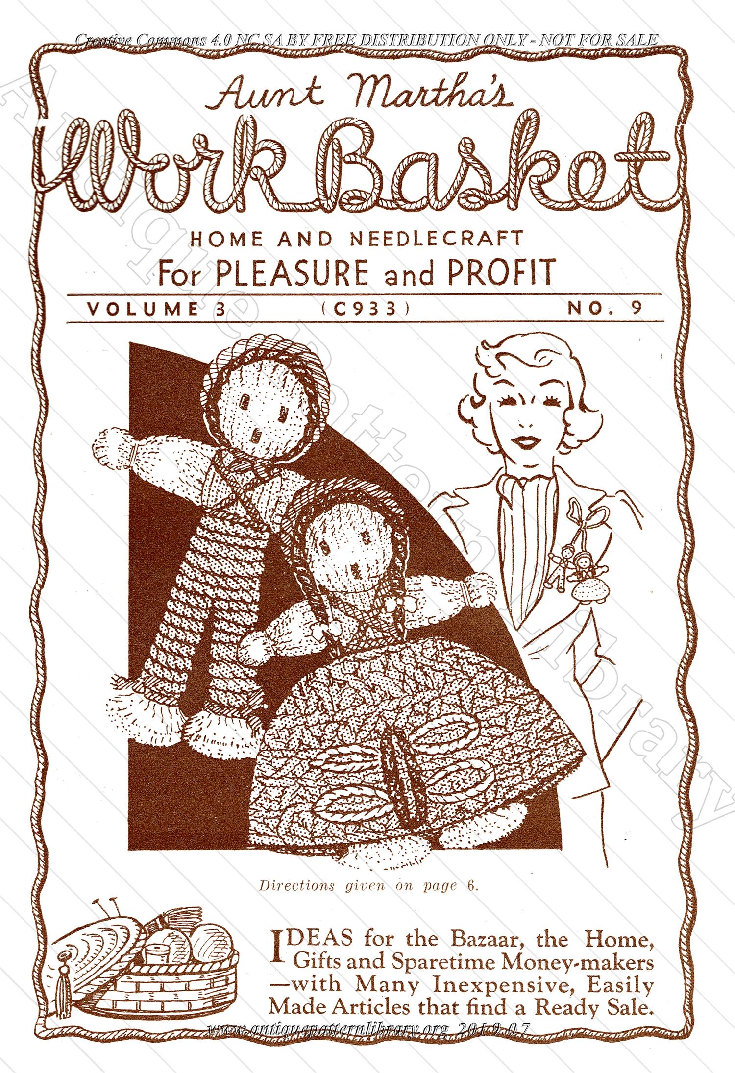 H-ML032 Aunt Martha's Workbasket Volume 3 No. 9