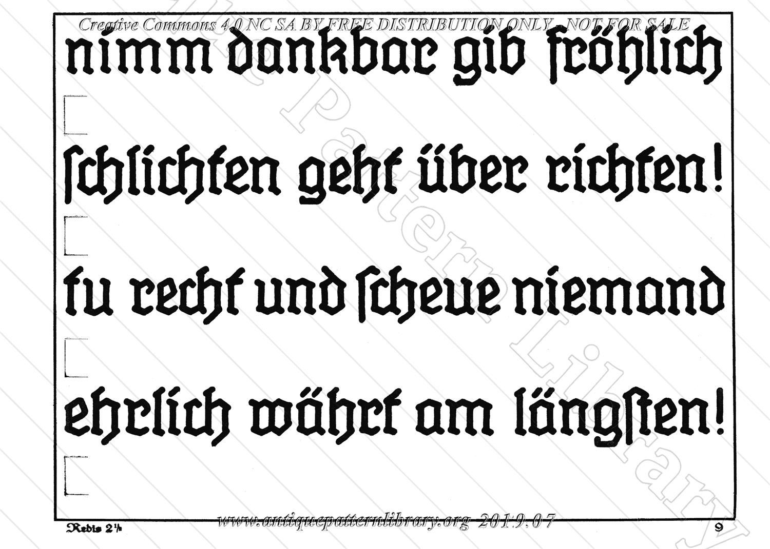 H-RD006 Deutsche Kopfschrift