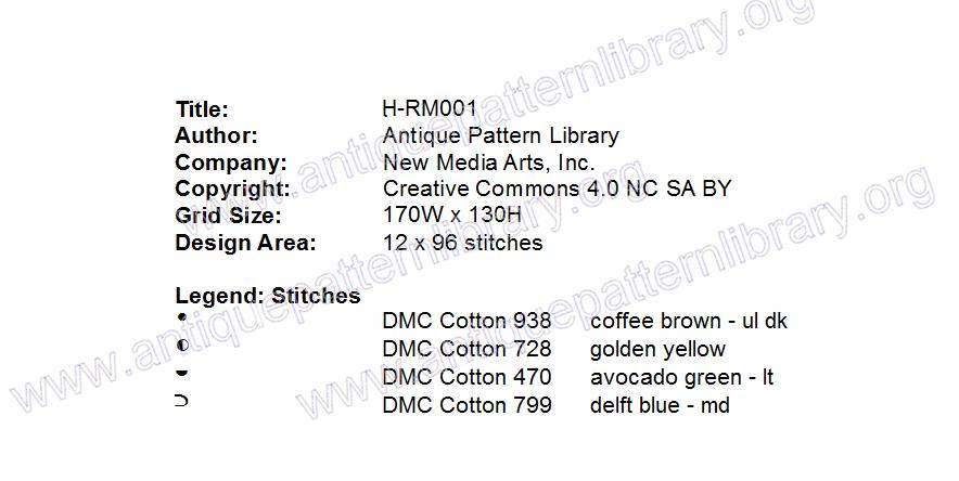 H-RM001 Farbige Vorlagen fur Stickerei