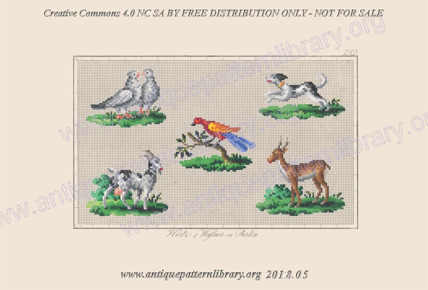 H-RM007 Five small animal motifs