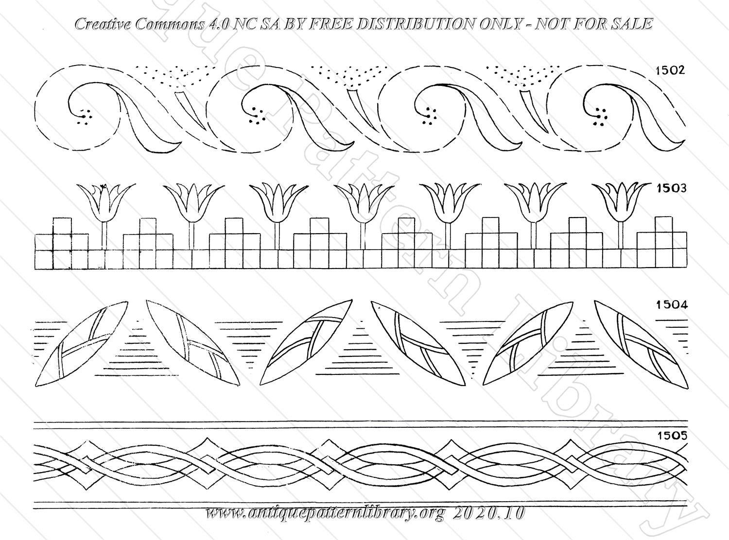 H-WS011 Conventional Embroidery Motifs for Tracing or Stamping.