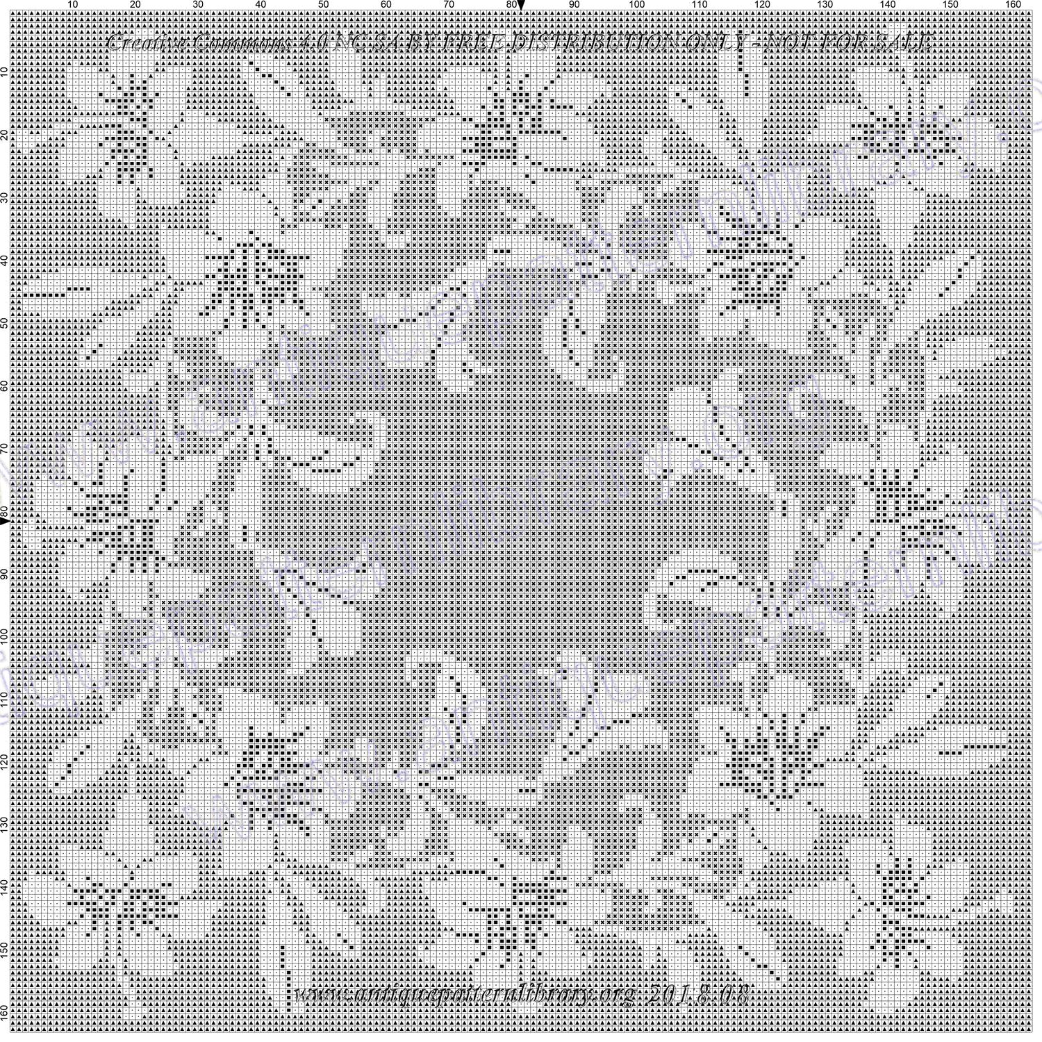I-BT001 Antique large beadwork panel floral design small white glass beads on tapestry