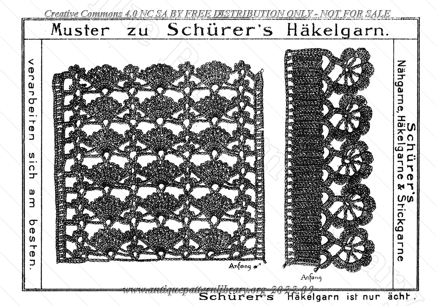 I-CL004 Schürer's Häkel-u. Stickmuster
