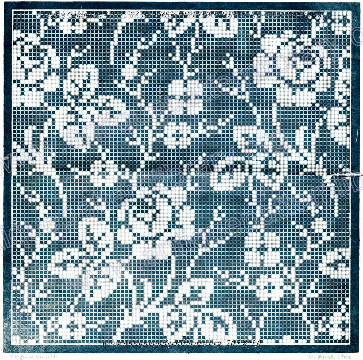 I-RK001 Repeating floral filet pattern