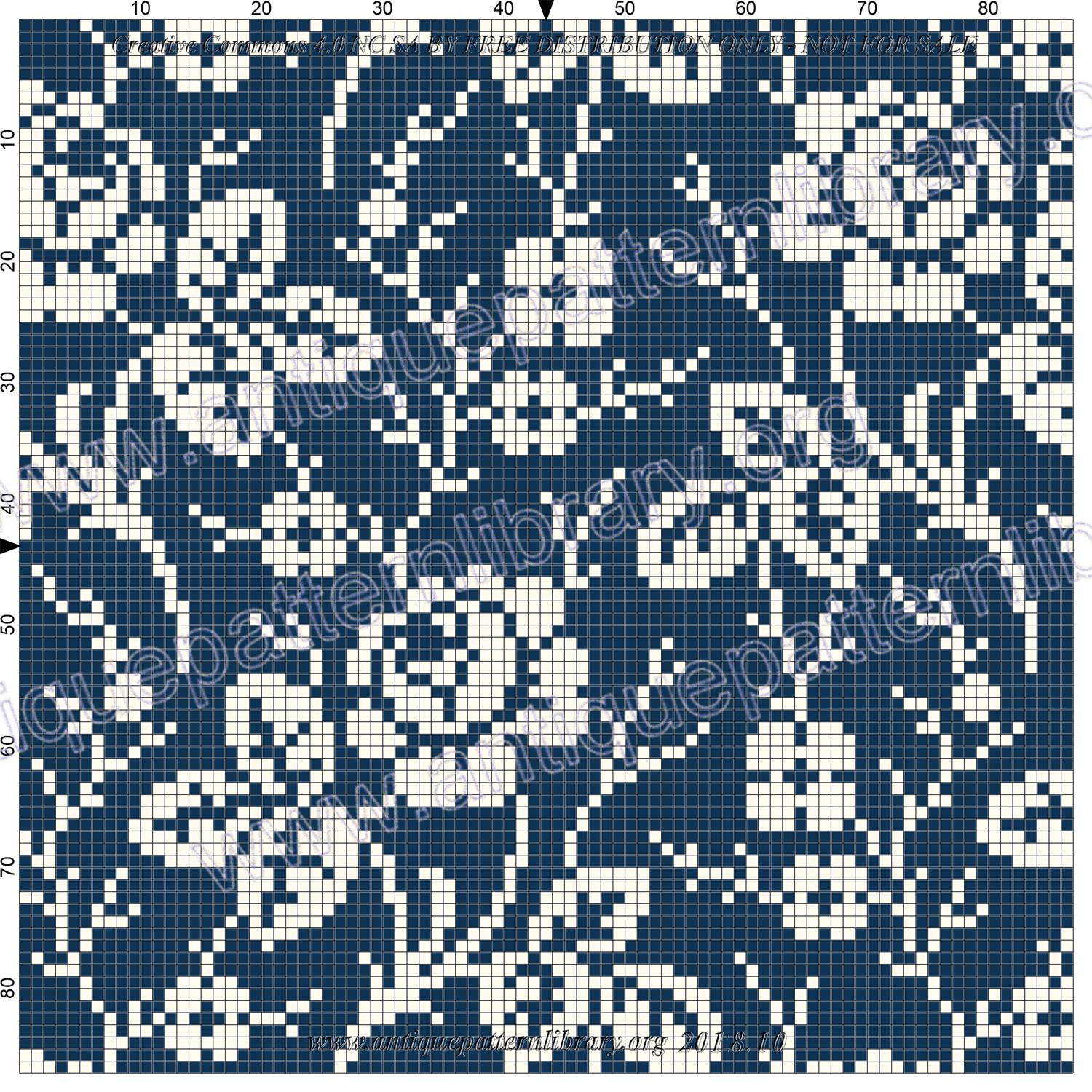 I-RK001 Repeating floral filet pattern