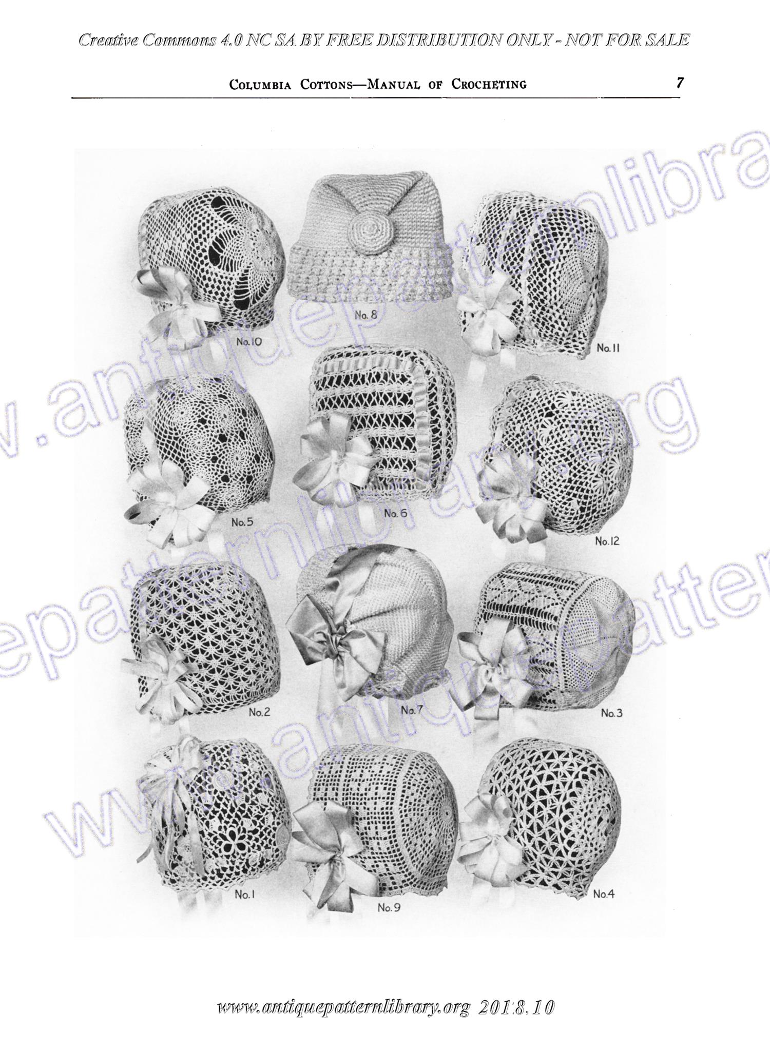 I-SB001 Manual of Crocheting Infant's and Children's Caps