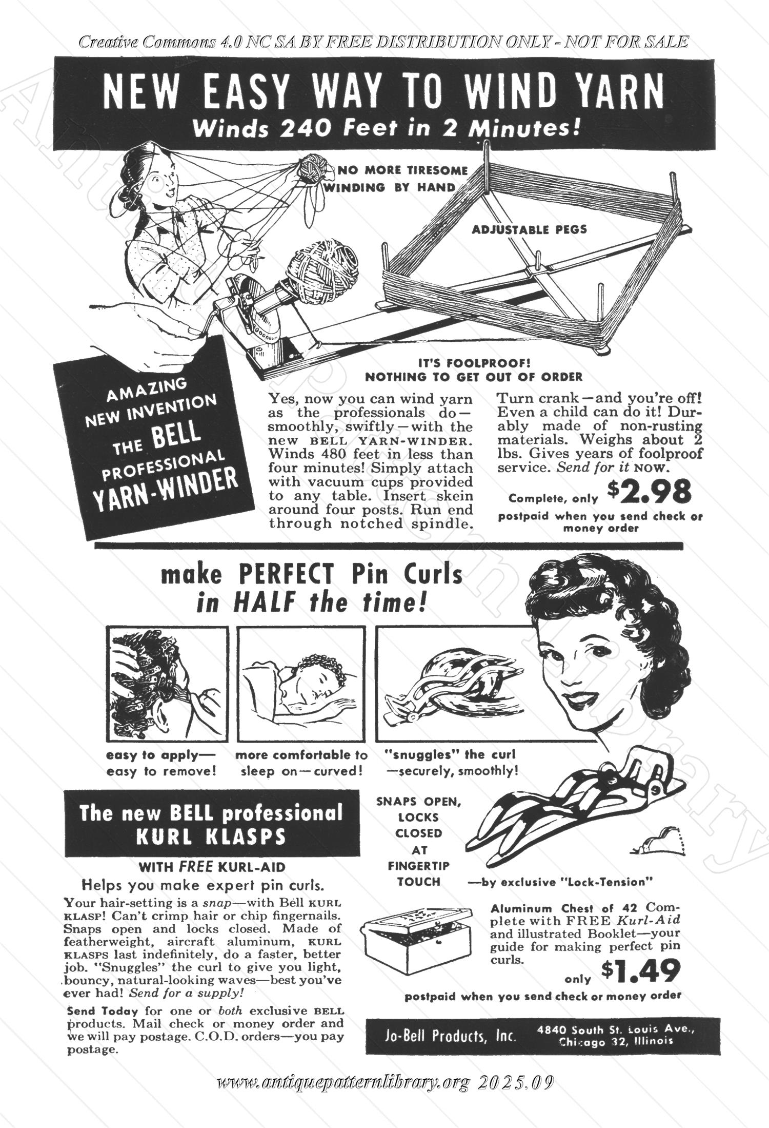 I-WB152 The Workbasket Volume 15 November 1949  No. 2