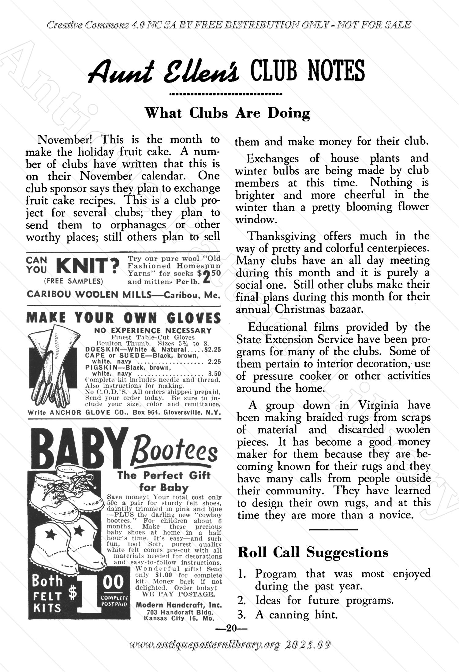 I-WB152 The Workbasket Volume 15 November 1949  No. 2