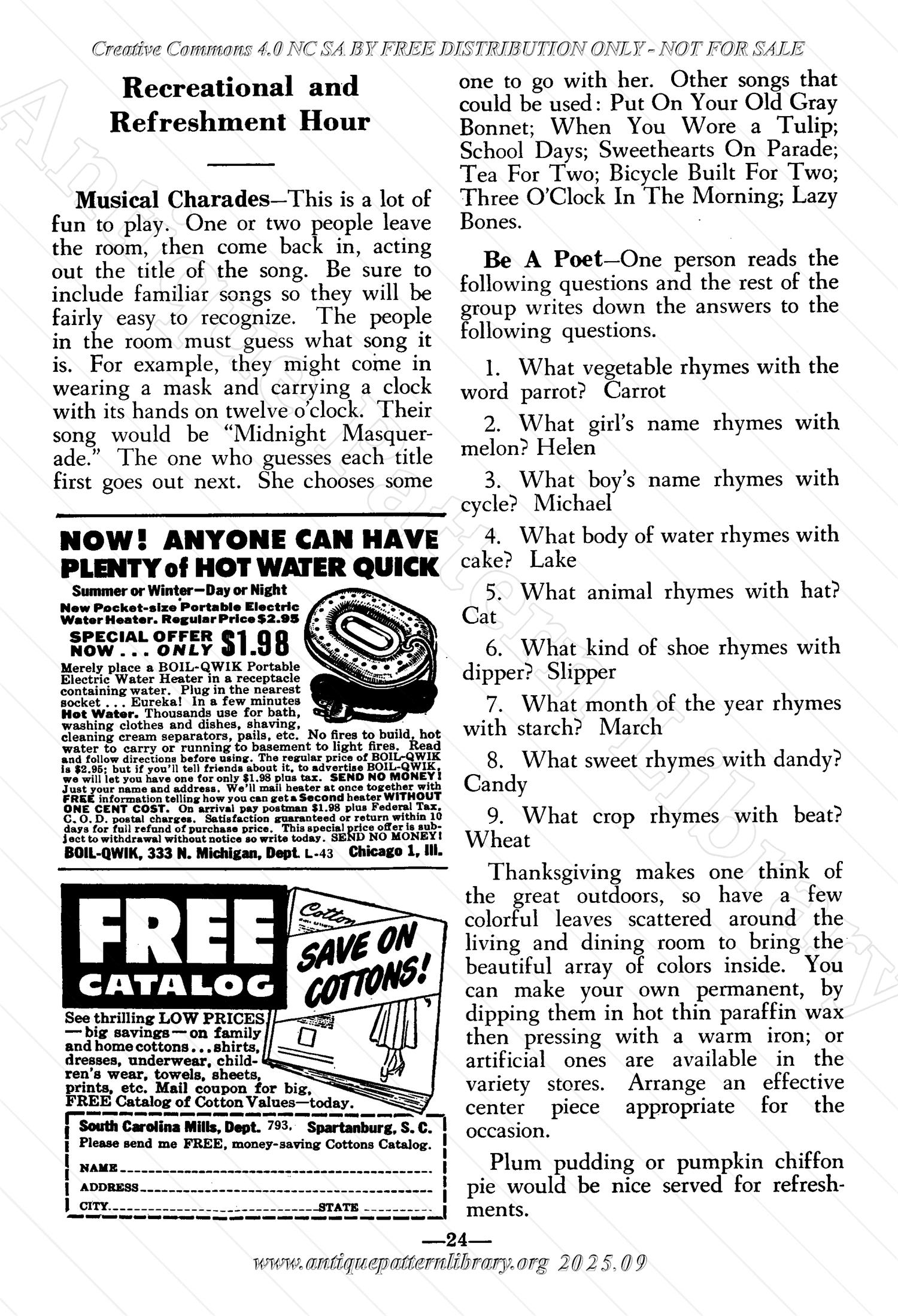 I-WB152 The Workbasket Volume 15 November 1949  No. 2