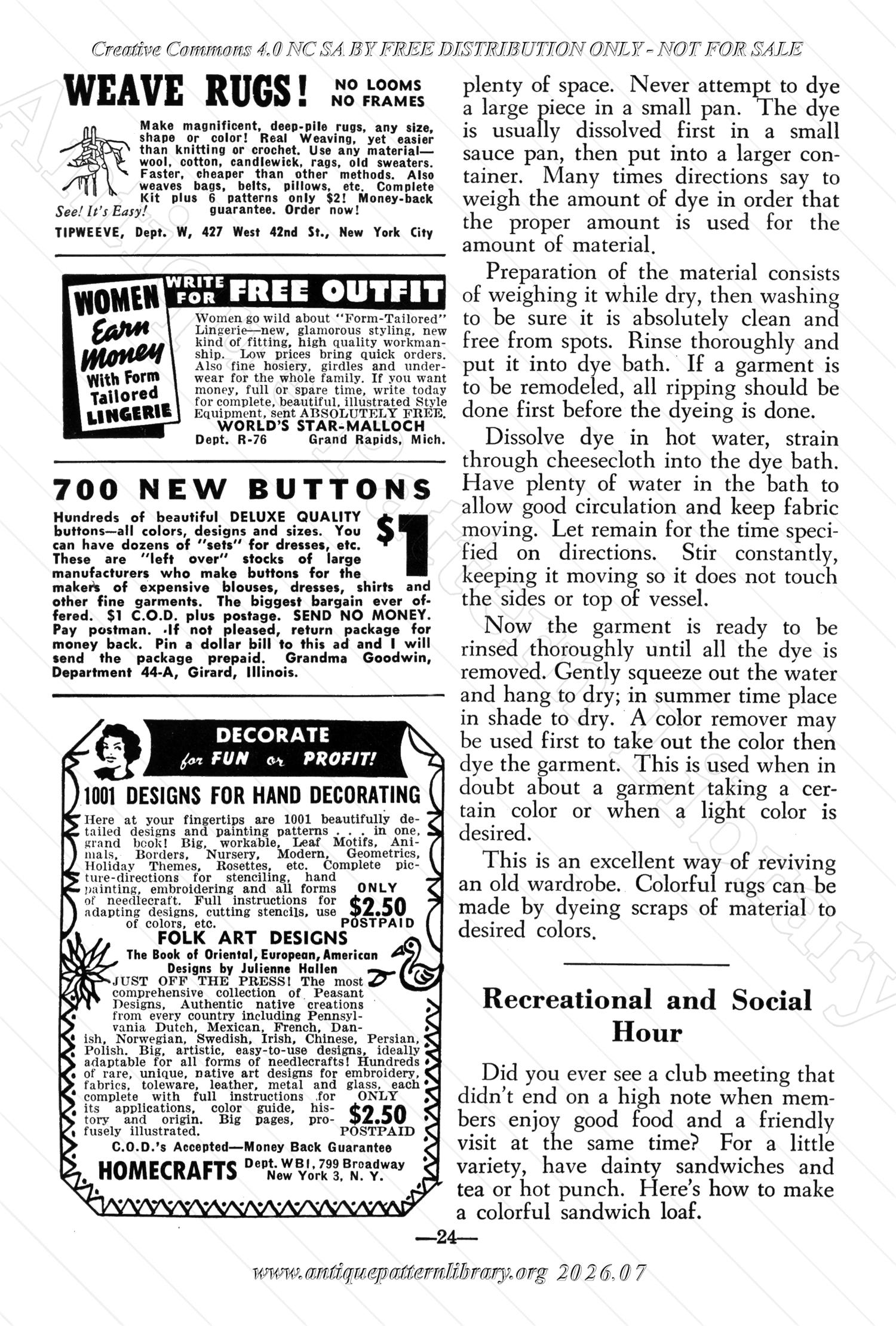 I-WB154 The Workbasket Volume 15 January 1950 No. 4