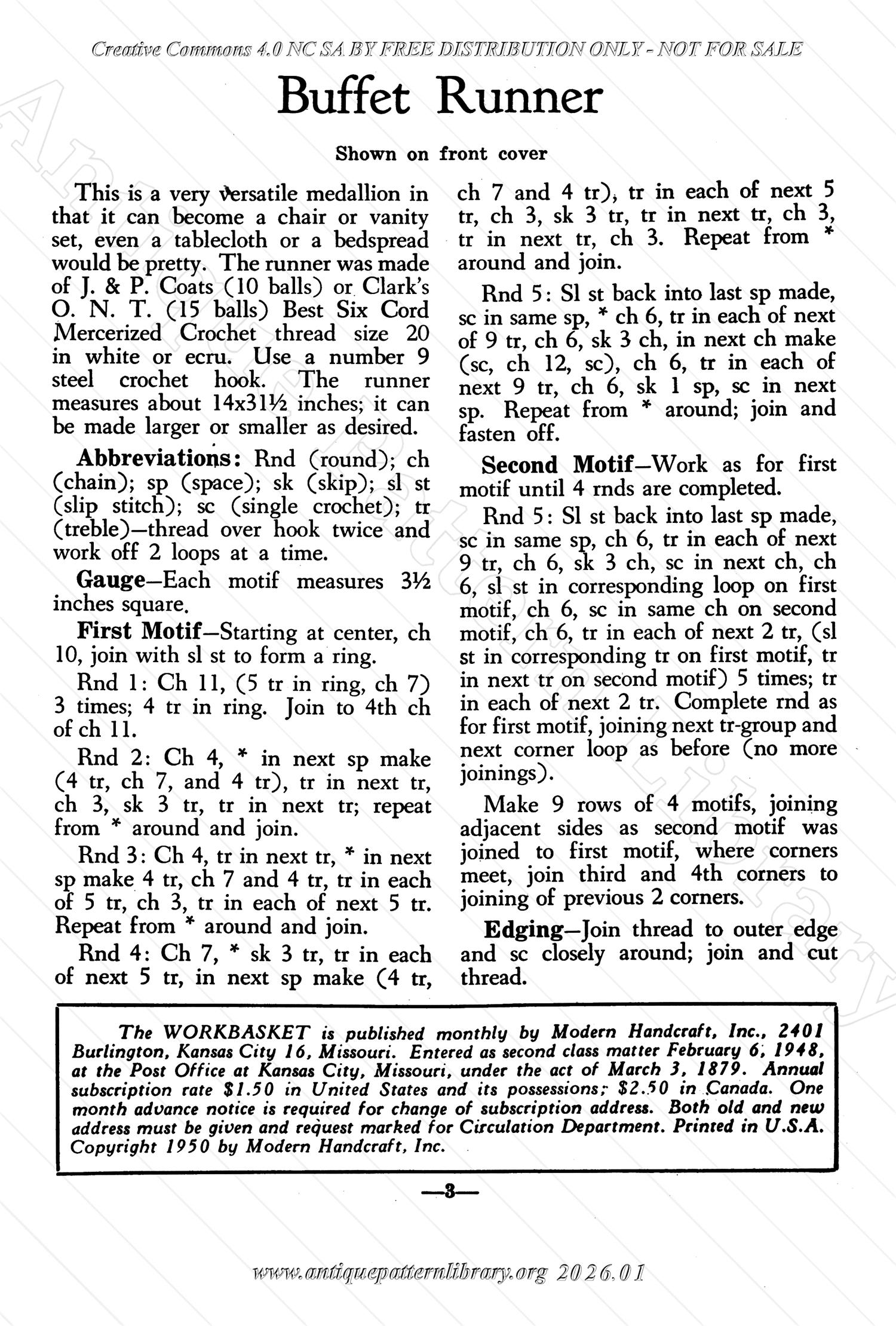 I-WB156 The Workbasket Volume 15 March 1950 No. 6