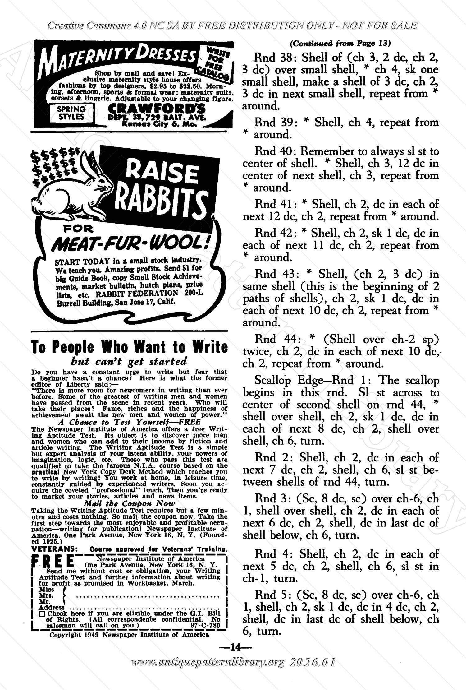 I-WB156 The Workbasket Volume 15 March 1950 No. 6
