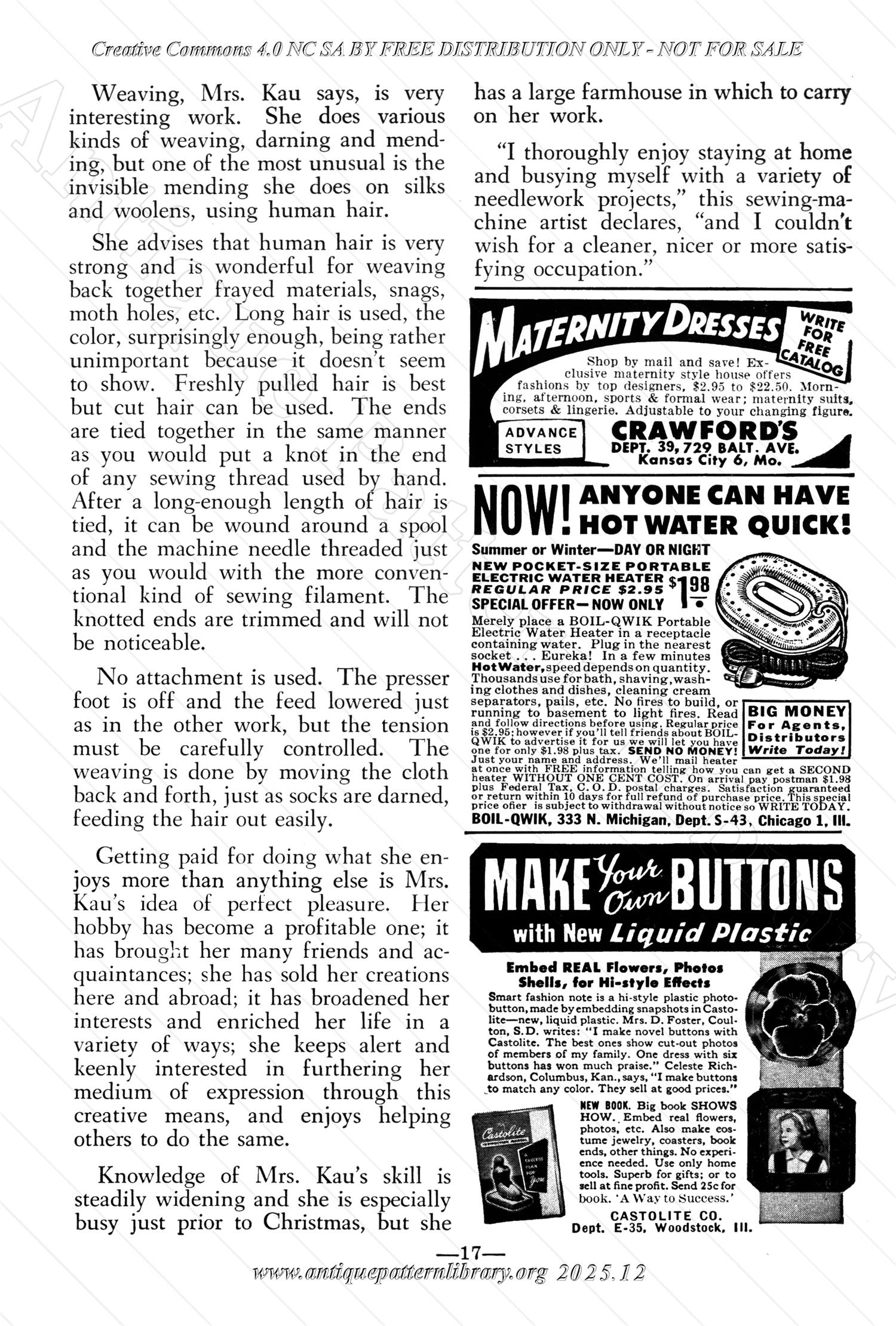 I-WB158 The Workbasket Volume 15 May 1950 No. 8