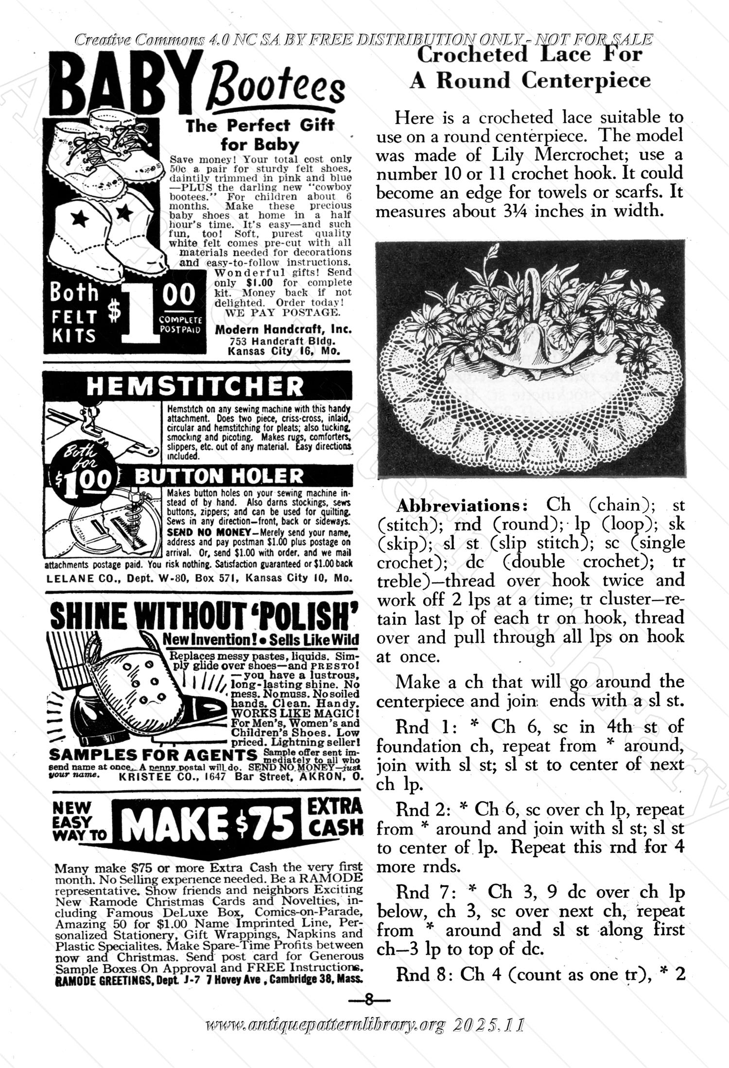 I-WB15B The Workbasket Volume 15 August 1950 No. 11