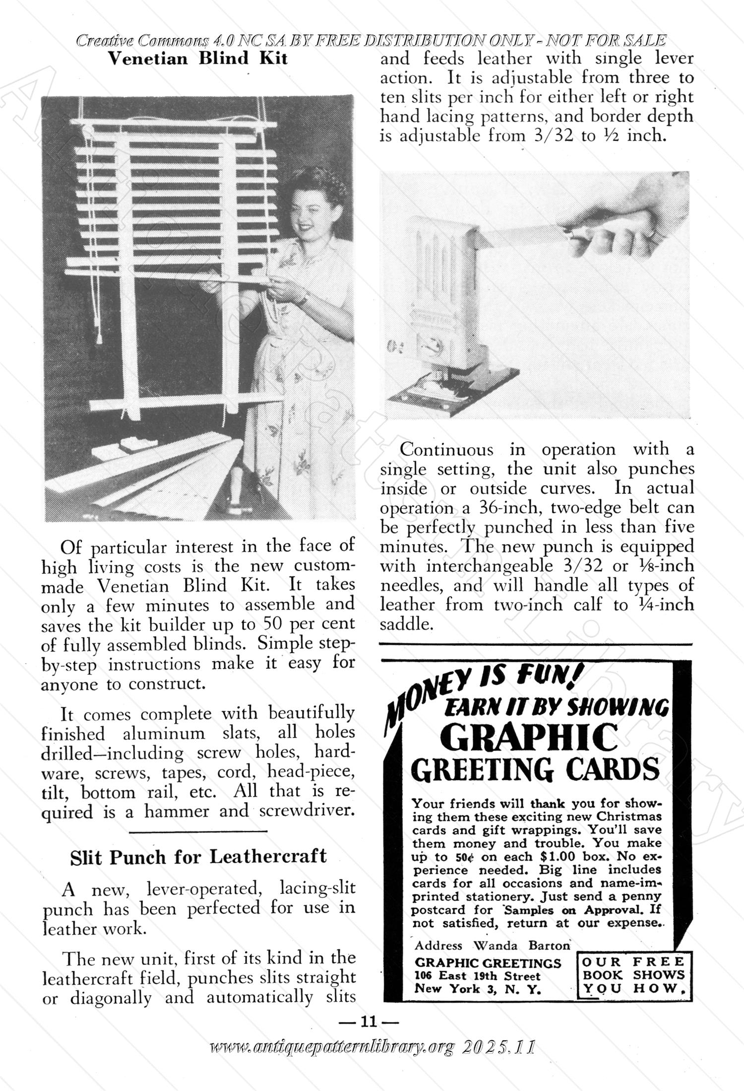 I-WB15B The Workbasket Volume 15 August 1950 No. 11