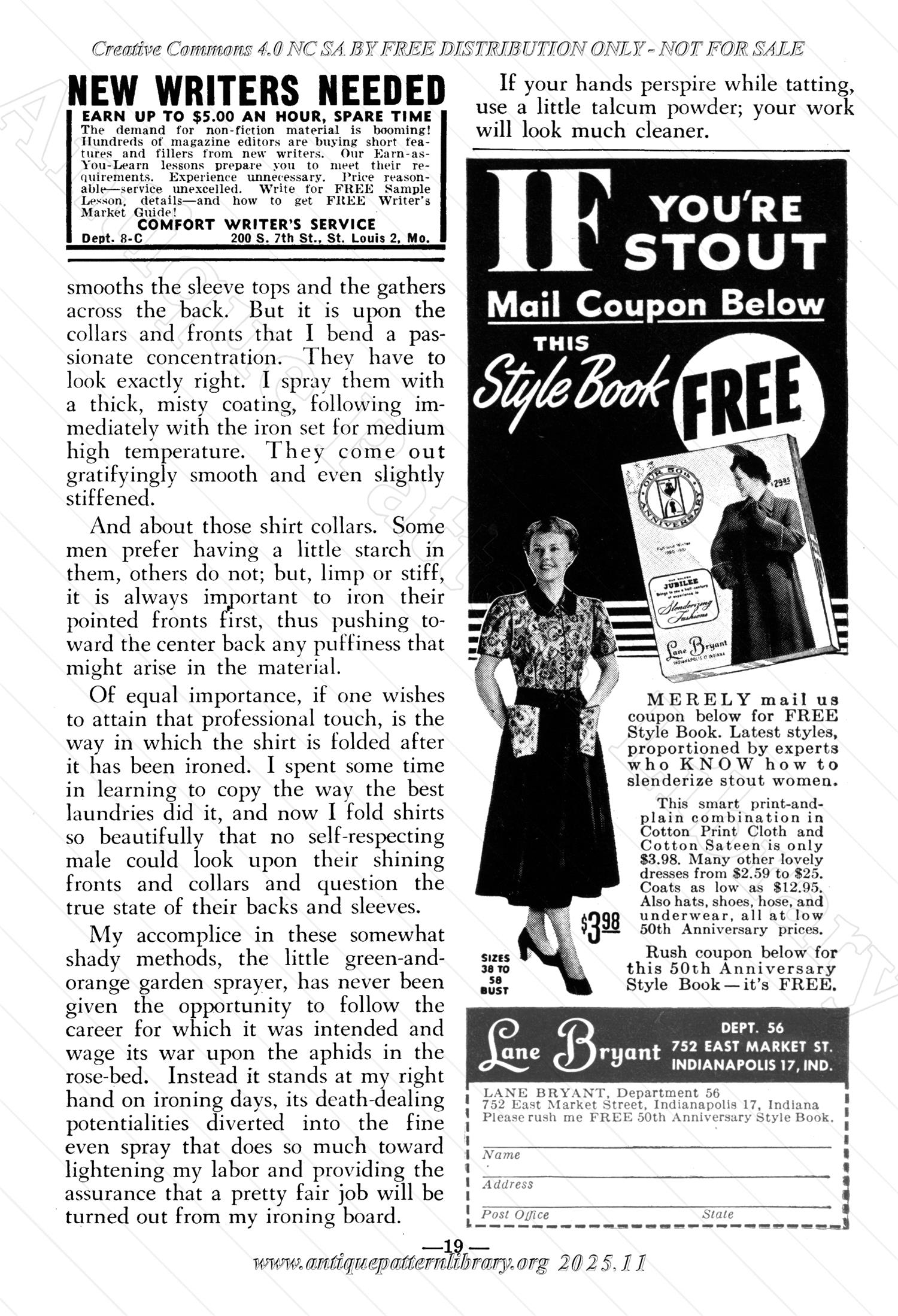 I-WB15B The Workbasket Volume 15 August 1950 No. 11