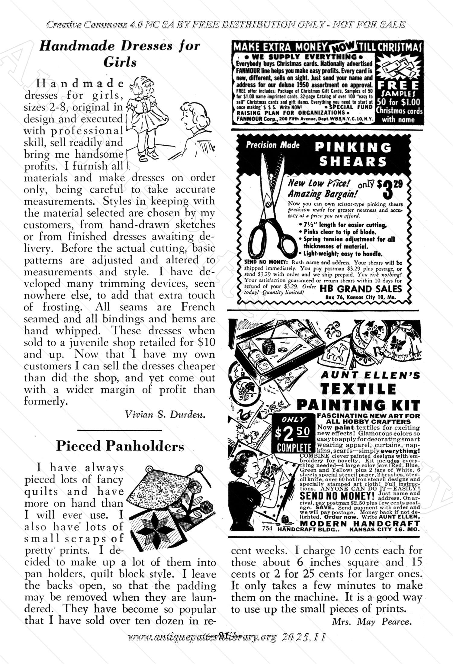 I-WB15B The Workbasket Volume 15 August 1950 No. 11