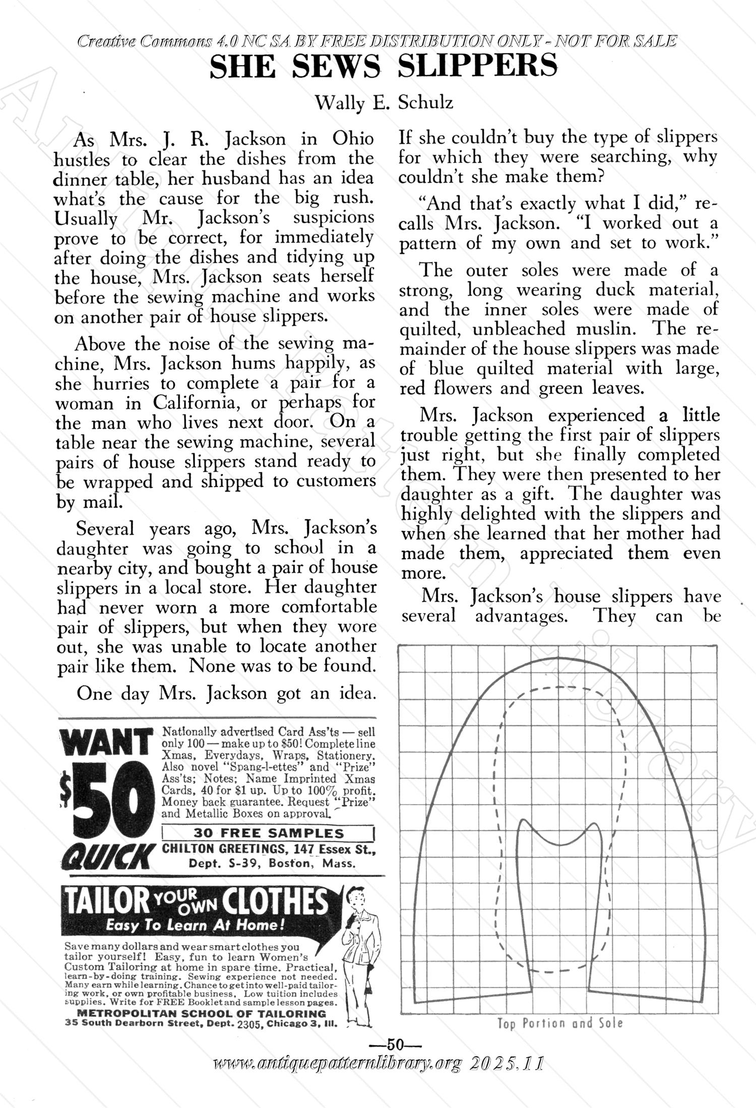 I-WB15B The Workbasket Volume 15 August 1950 No. 11