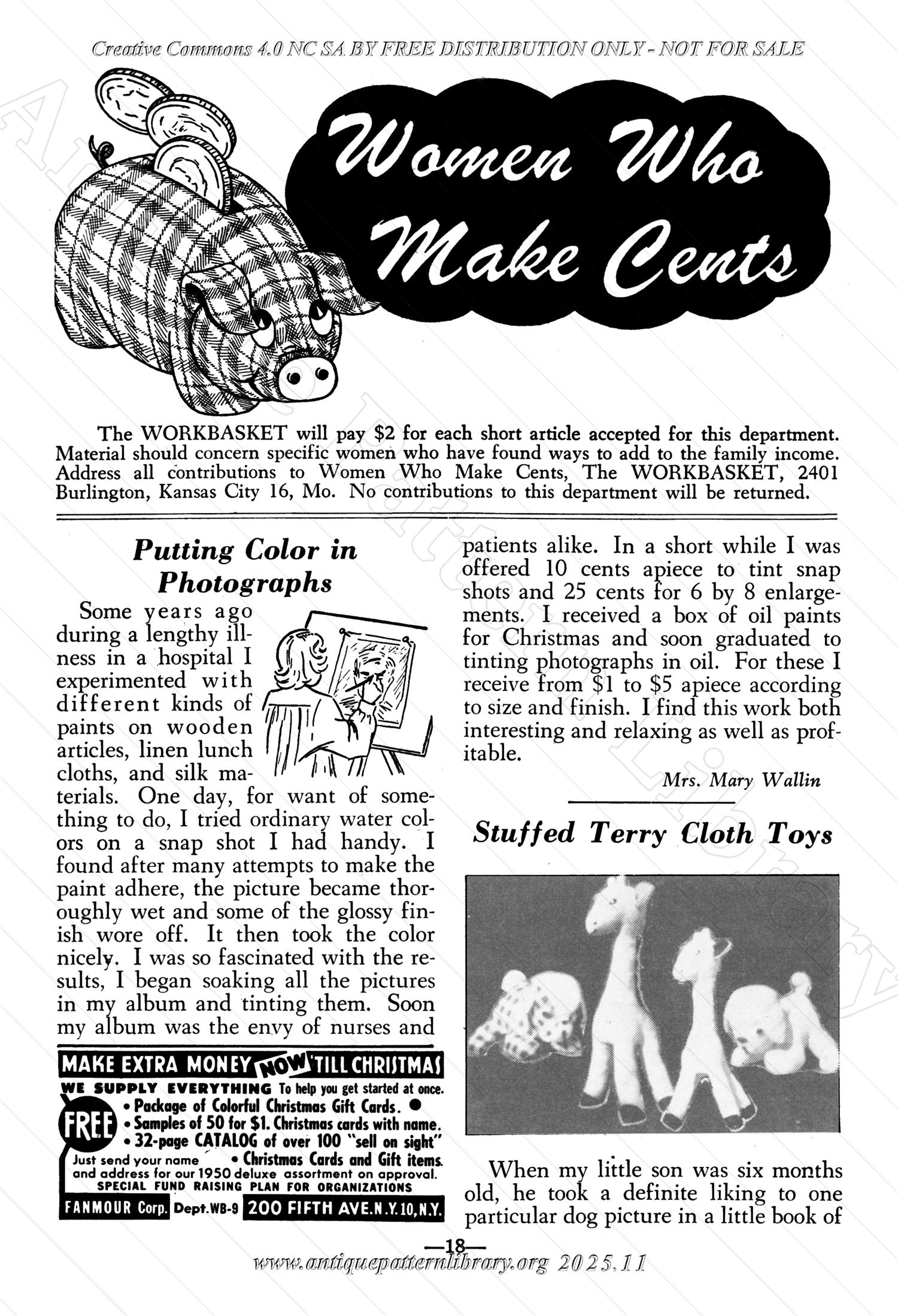 I-WB15C The Workbasket Volume 15 September 1950 No. 12