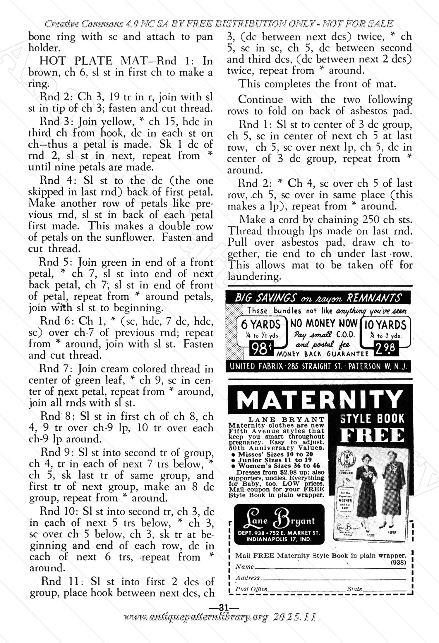 I-WB15C The Workbasket Volume 15 September 1950 No. 12