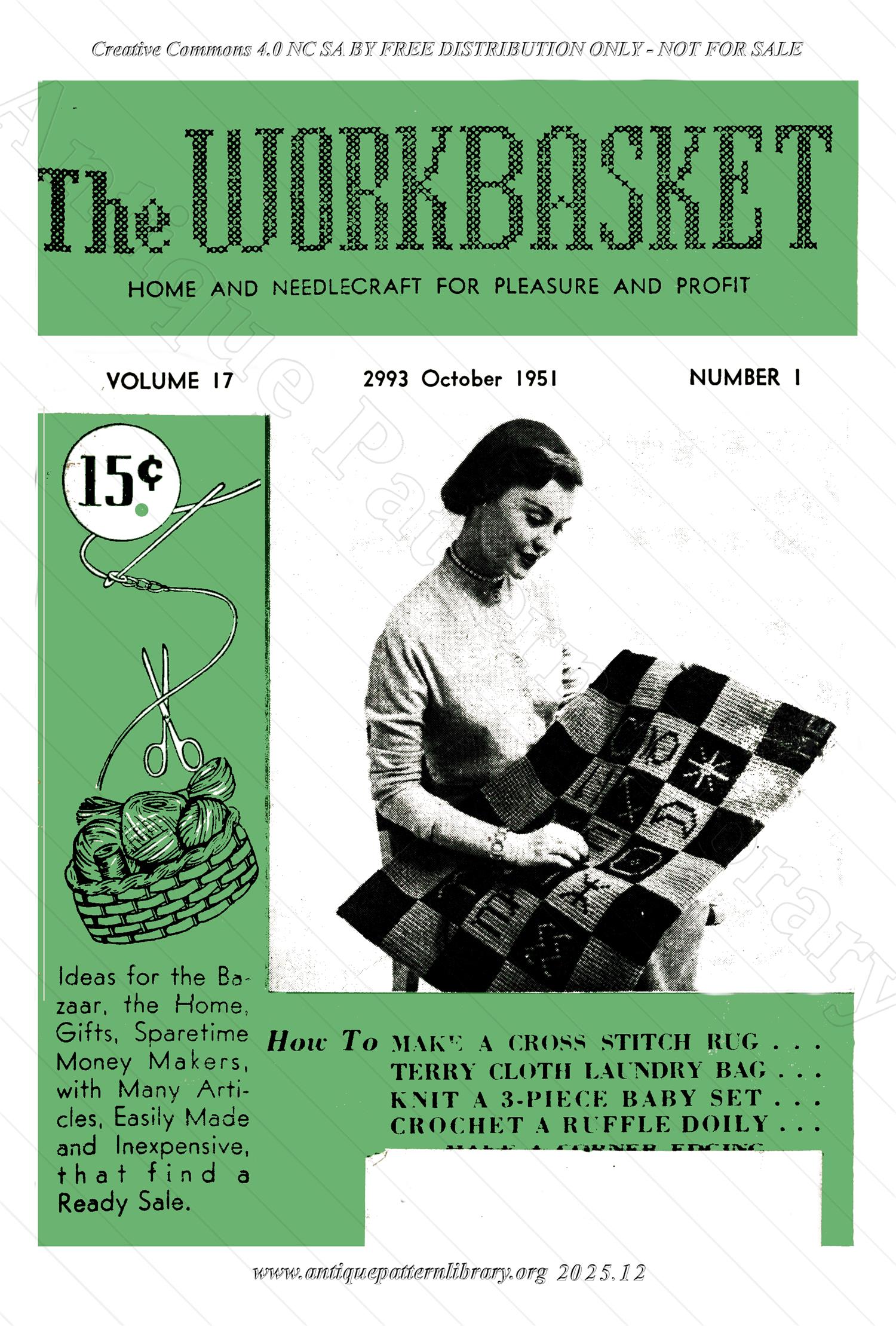 I-WB171f The Workbasket Volume 17 - October 1951 - No. 1