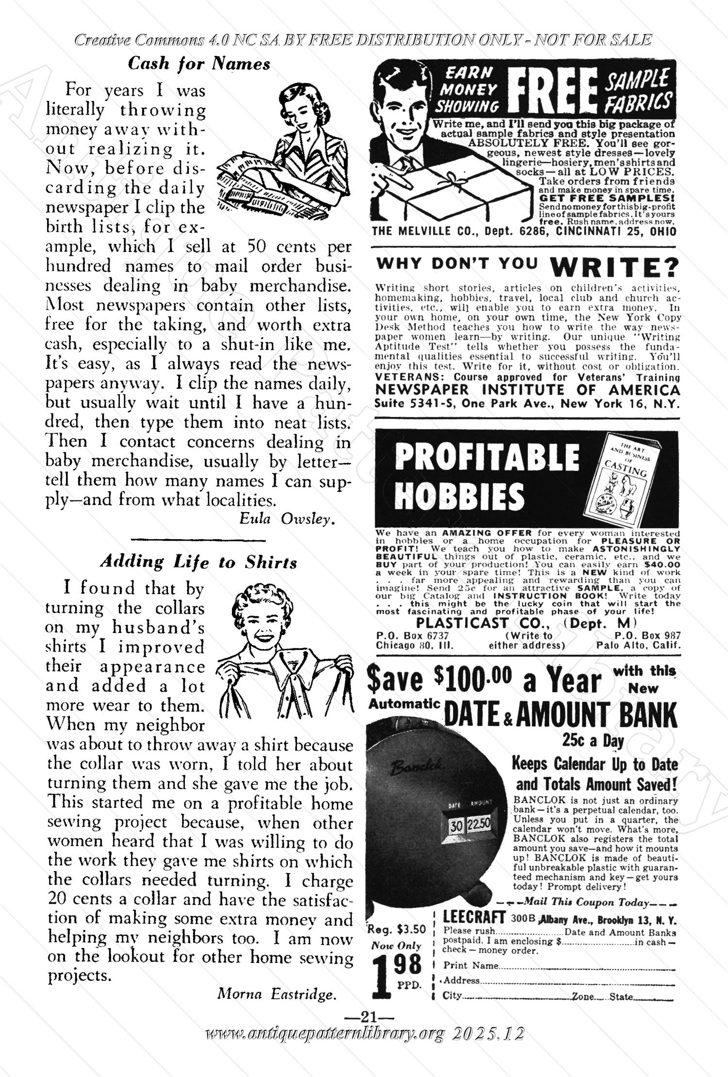 I-WB171f The Workbasket Volume 17 - October 1951 - No. 1