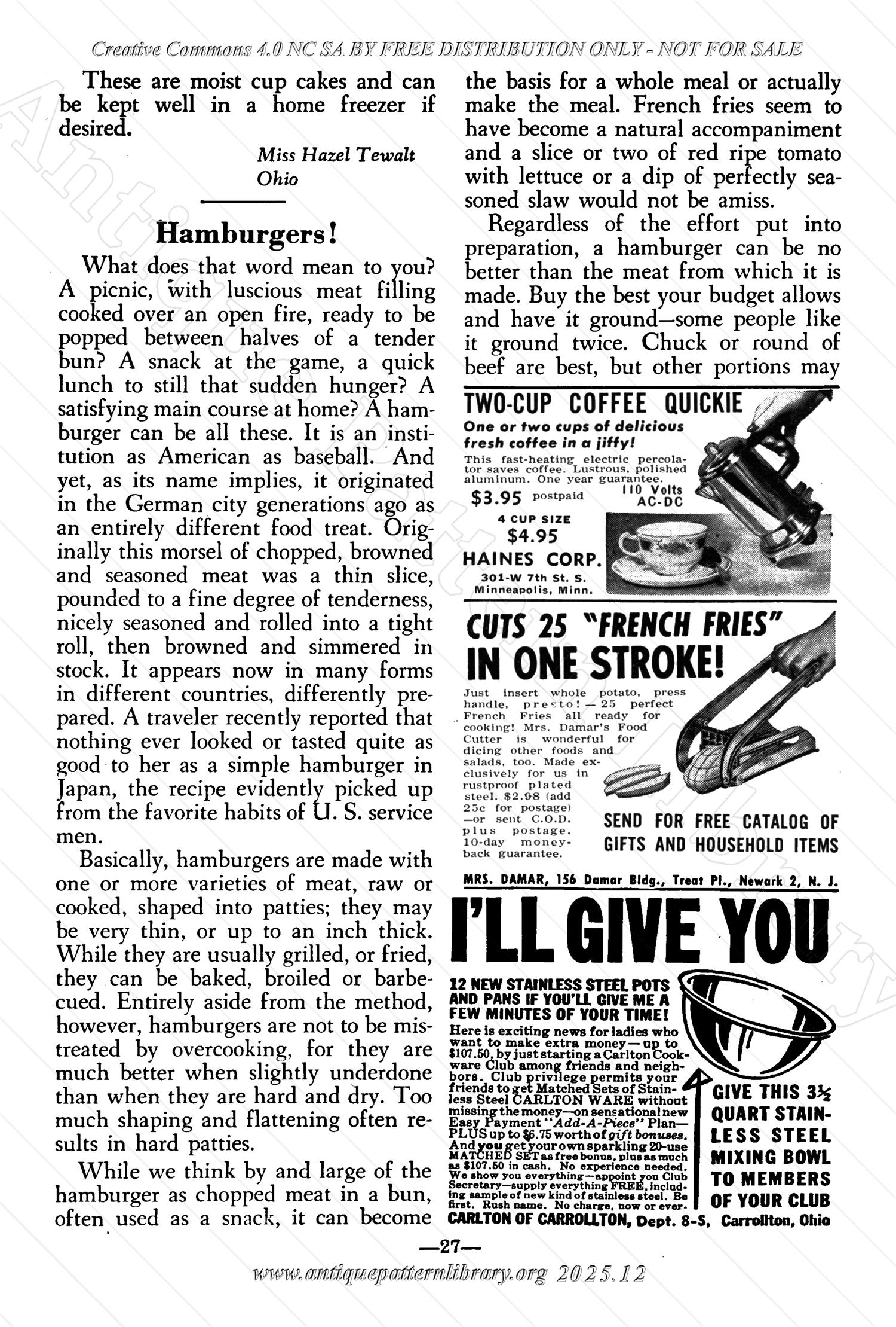 I-WB171f The Workbasket Volume 17 - October 1951 - No. 1