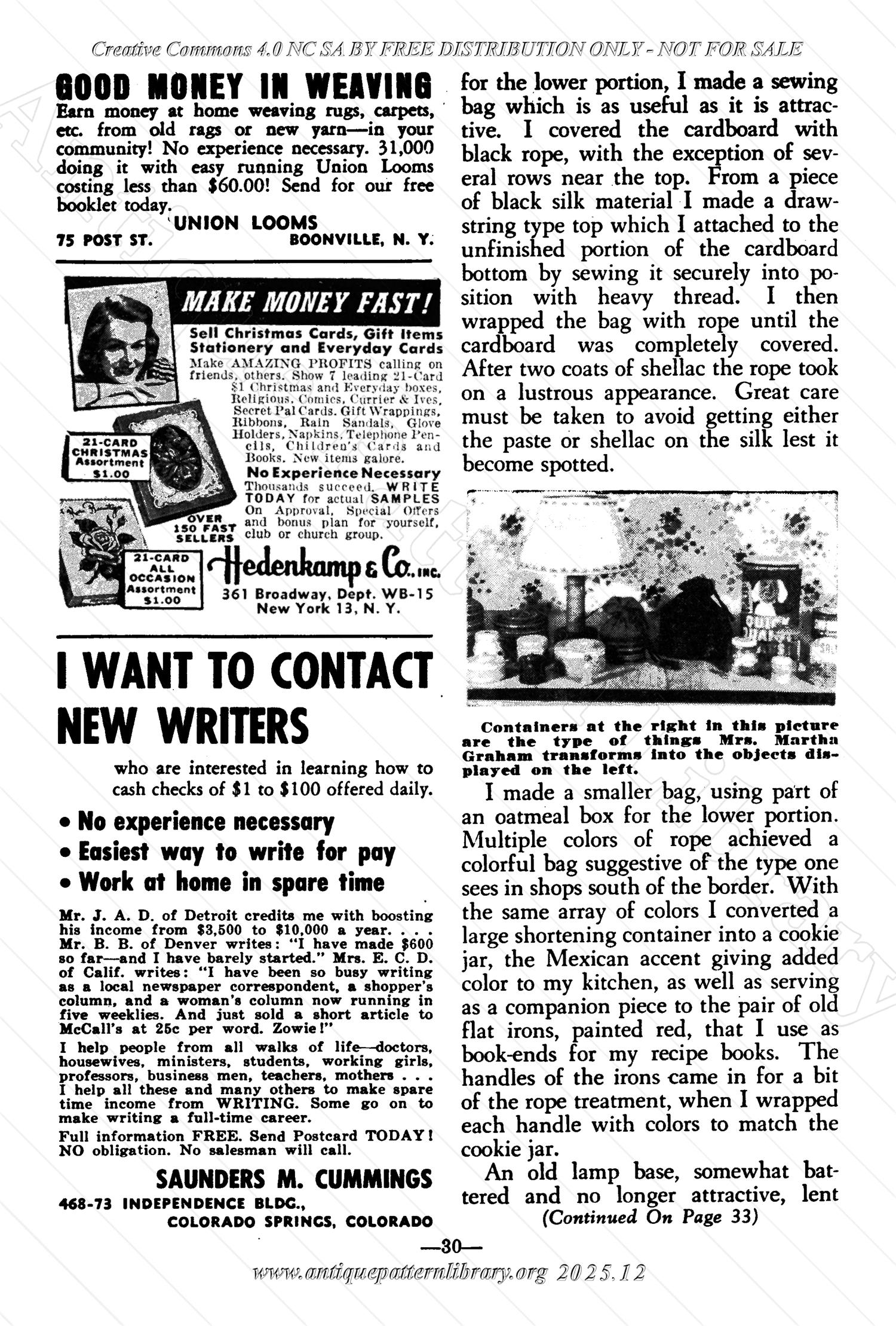 I-WB171f The Workbasket Volume 17 - October 1951 - No. 1