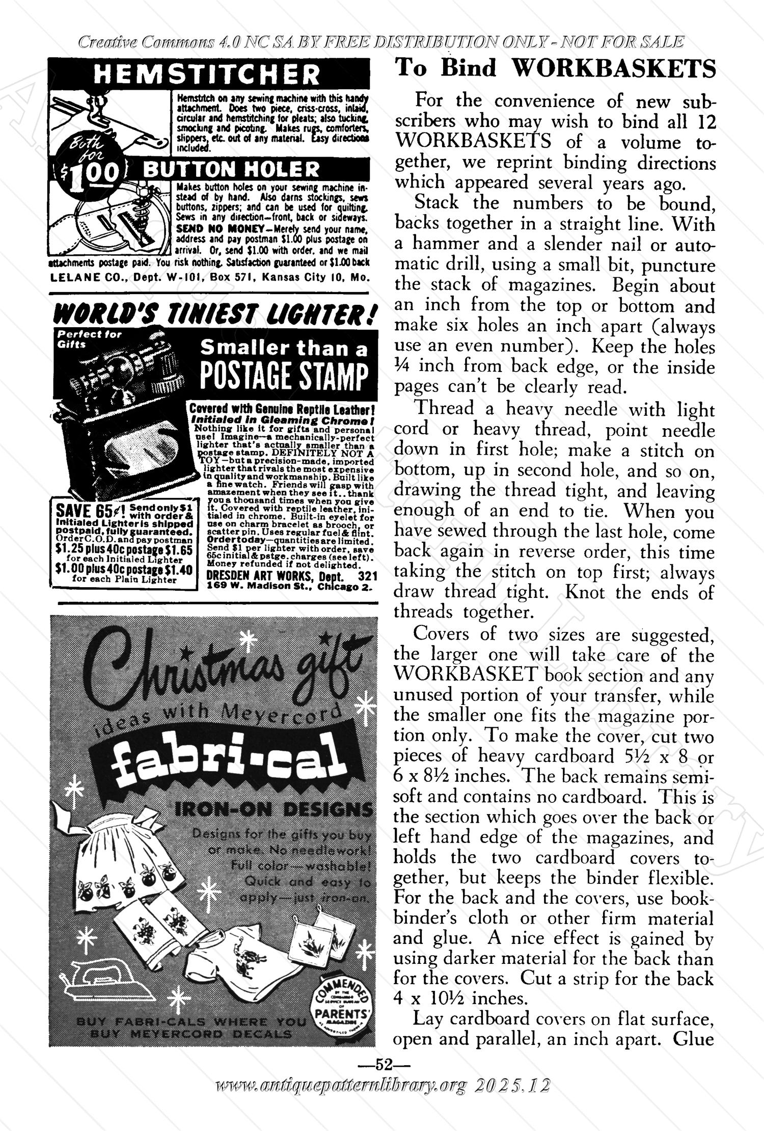 I-WB171f The Workbasket Volume 17 - October 1951 - No. 1