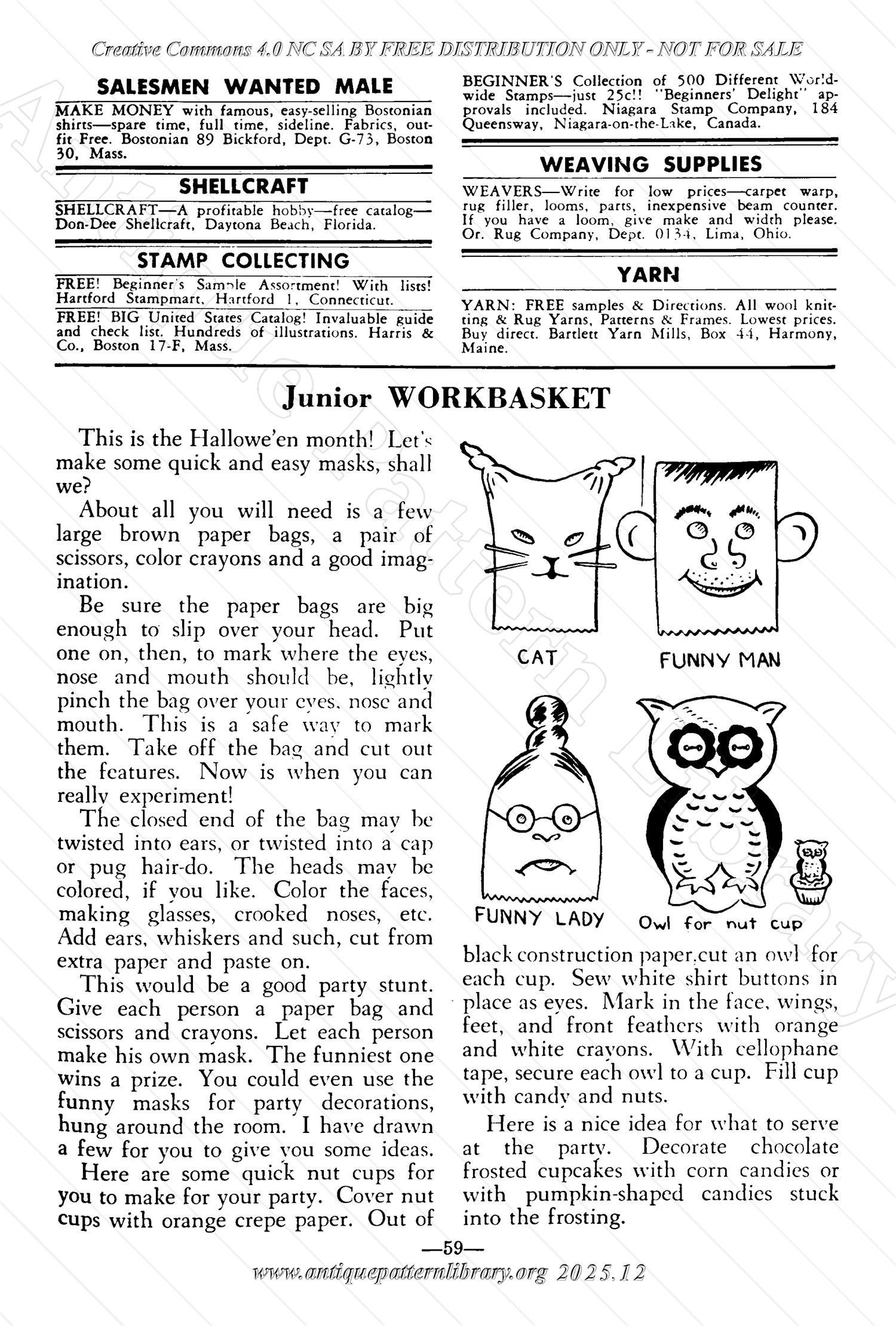 I-WB171f The Workbasket Volume 17 - October 1951 - No. 1