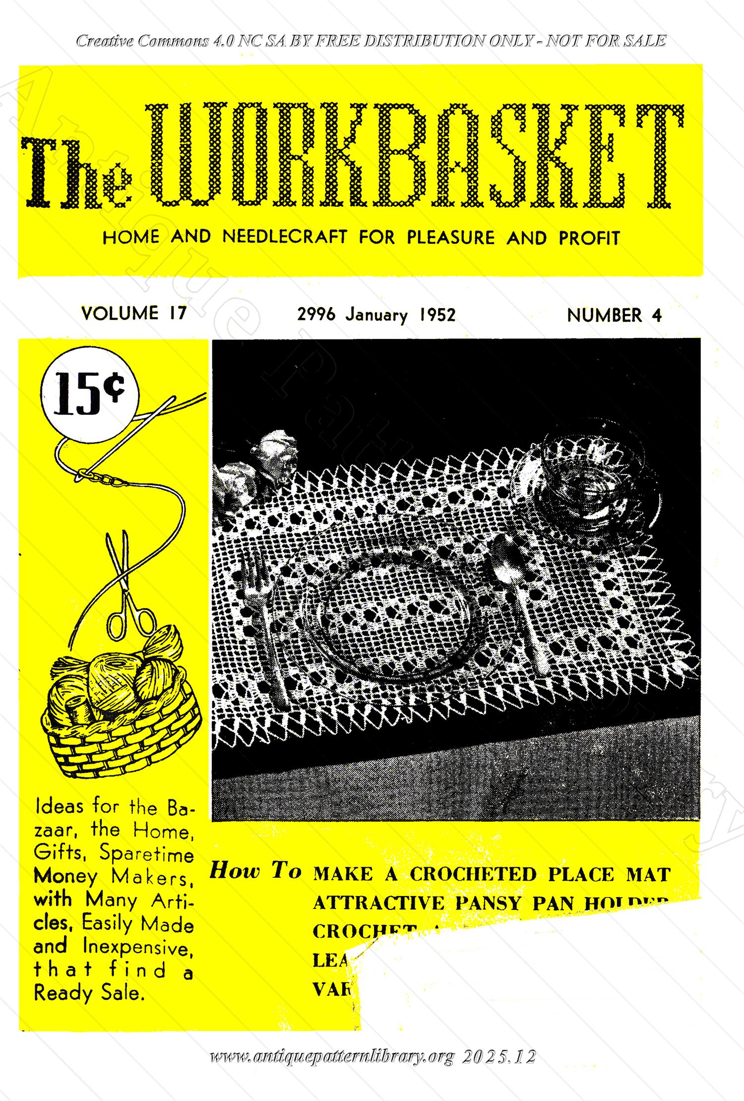 I-WB174 The Workbasket Volume 17 January 1952 No. 4