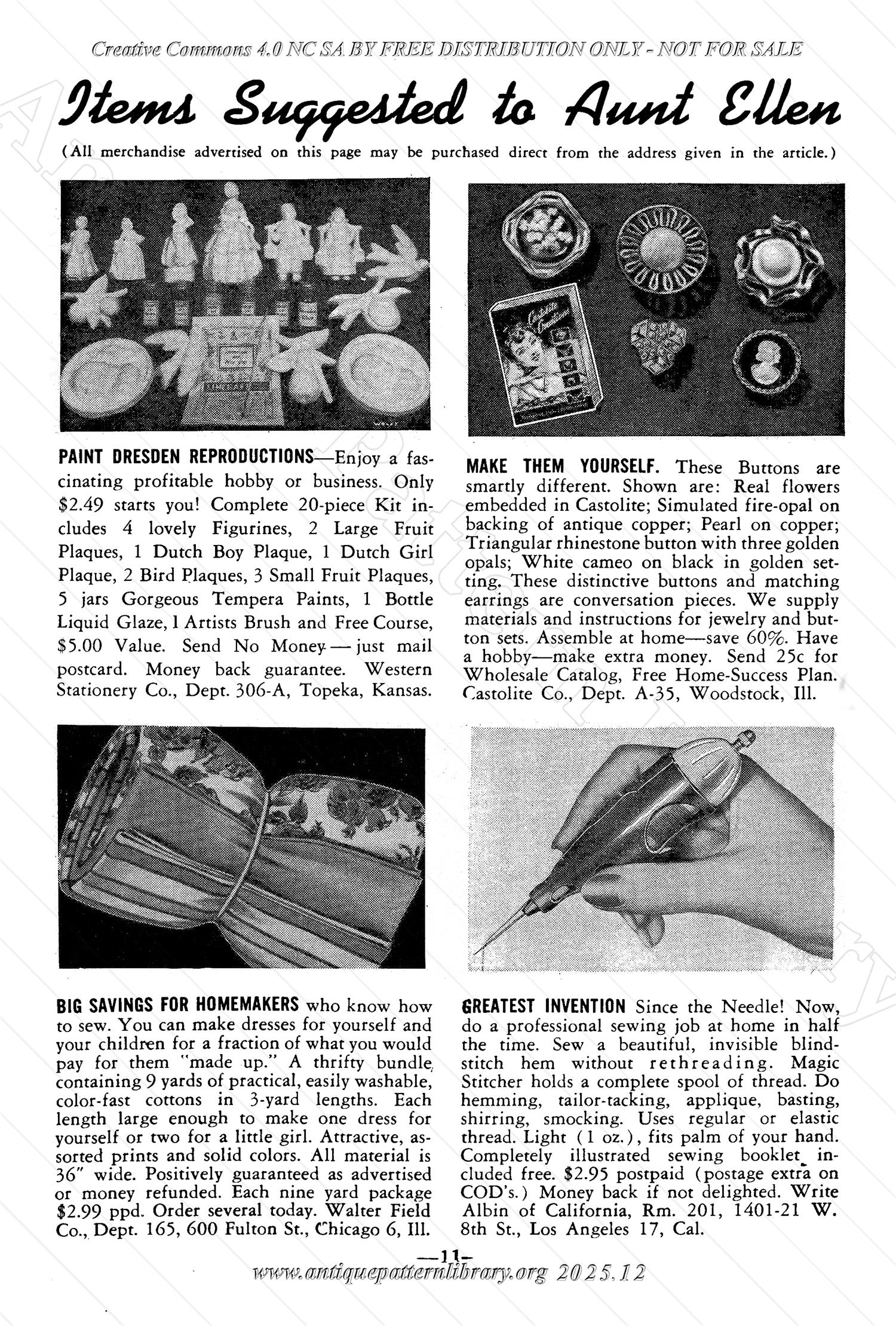 I-WB174 The Workbasket Volume 17 January 1952 No. 4