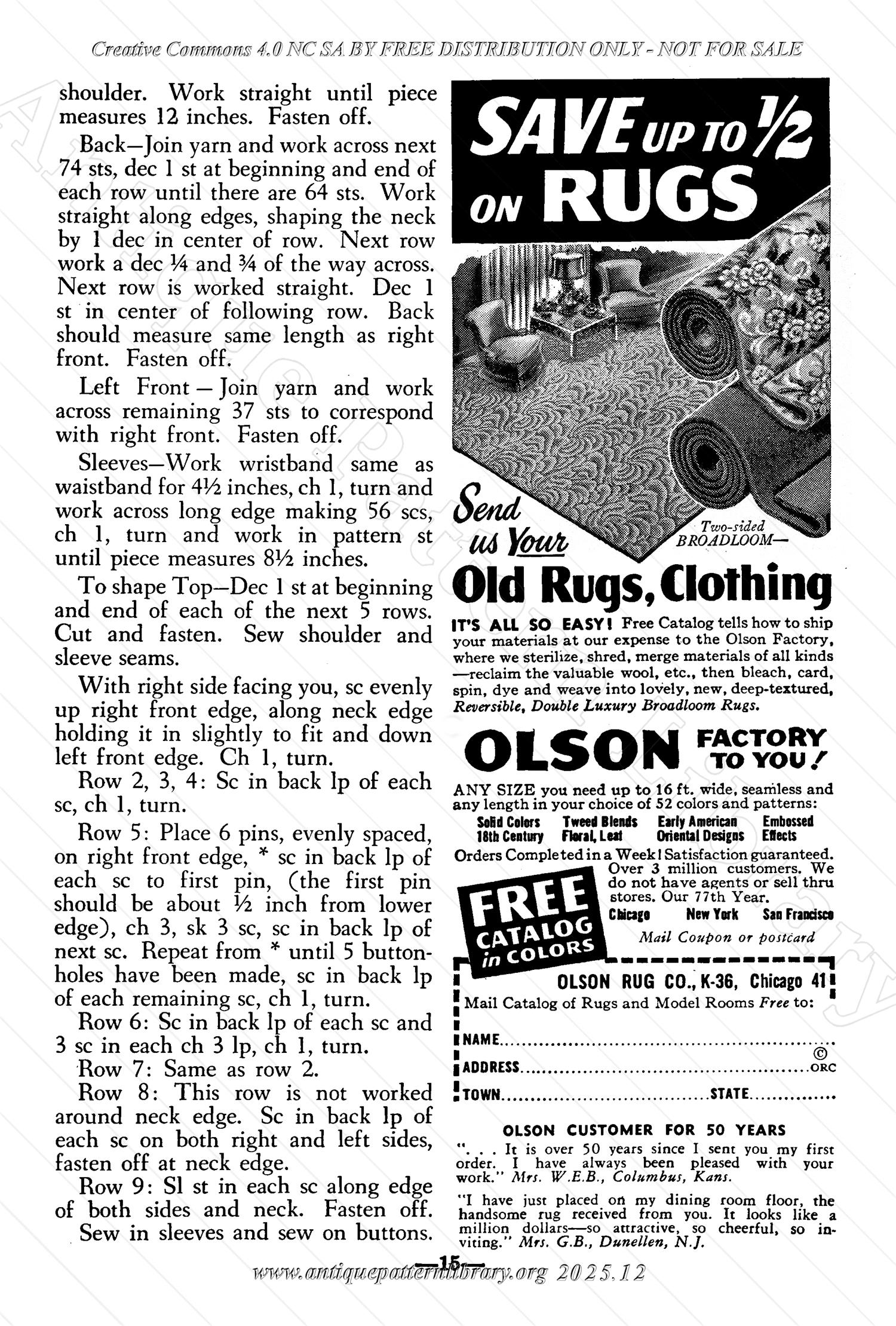I-WB174 The Workbasket Volume 17 January 1952 No. 4