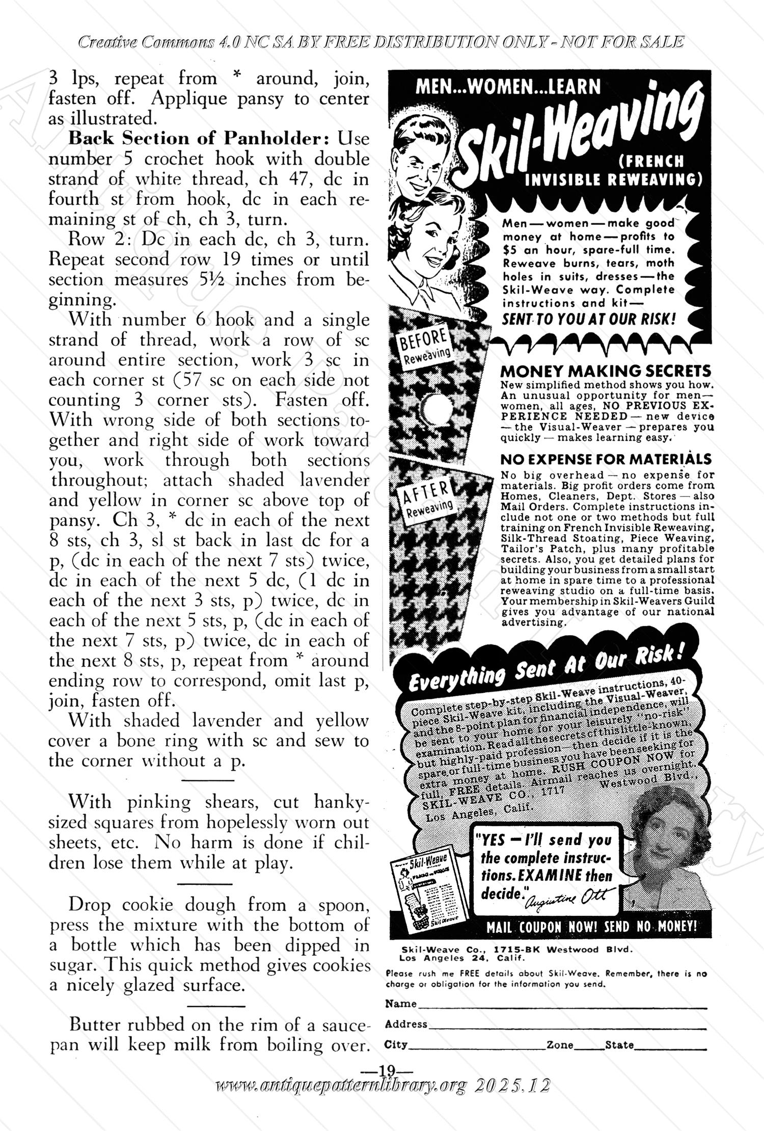 I-WB174 The Workbasket Volume 17 January 1952 No. 4