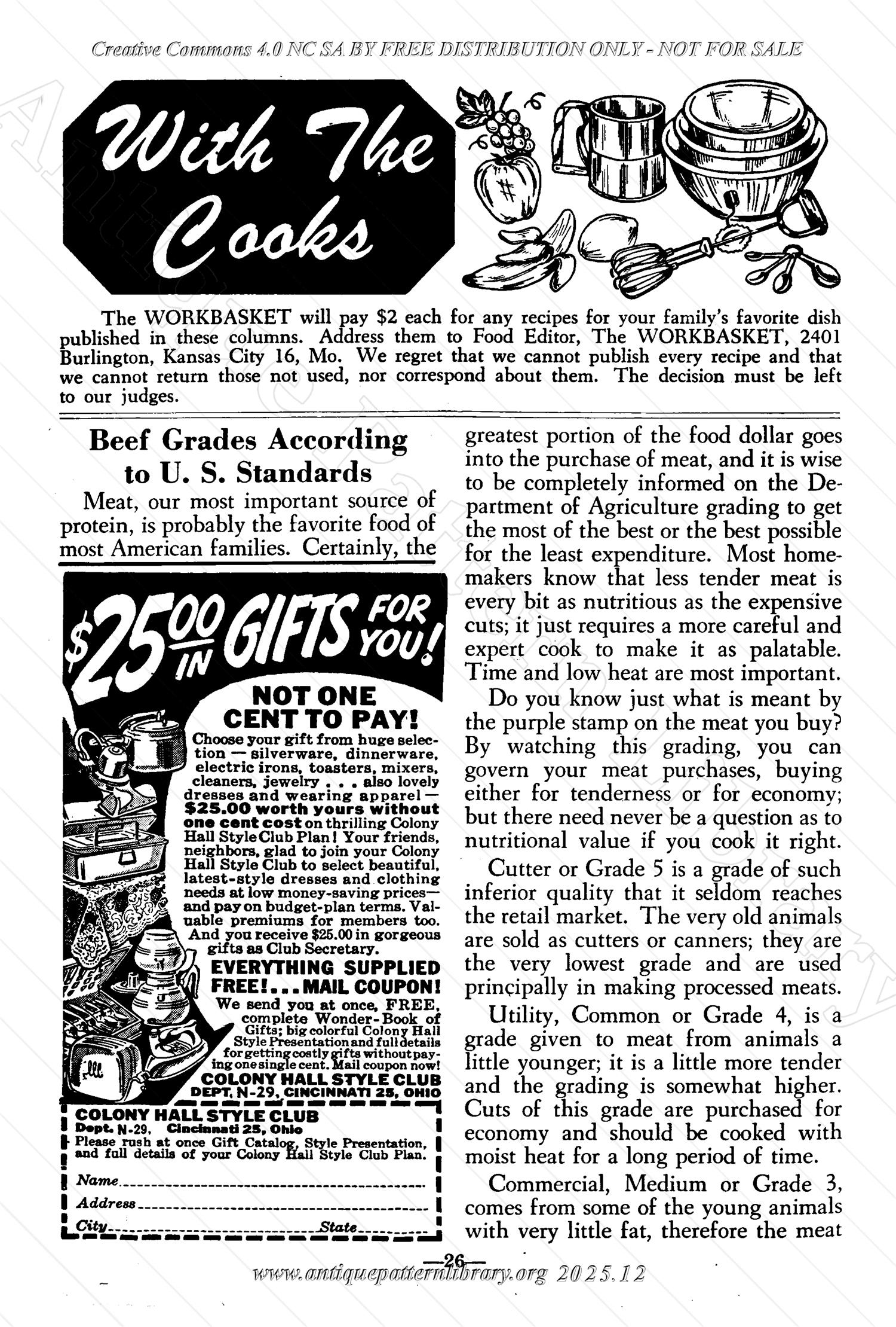 I-WB174 The Workbasket Volume 17 January 1952 No. 4