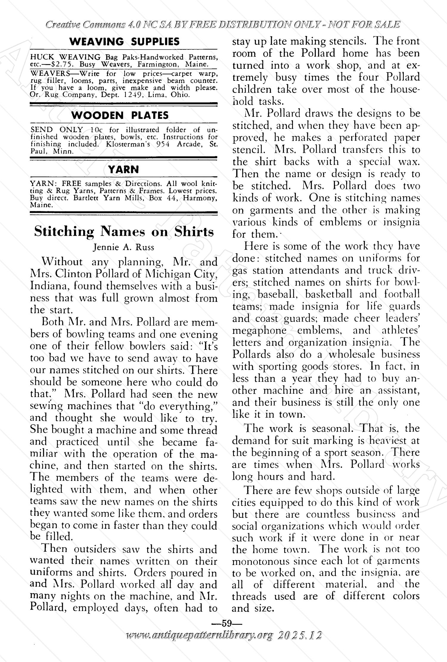 I-WB174 The Workbasket Volume 17 January 1952 No. 4