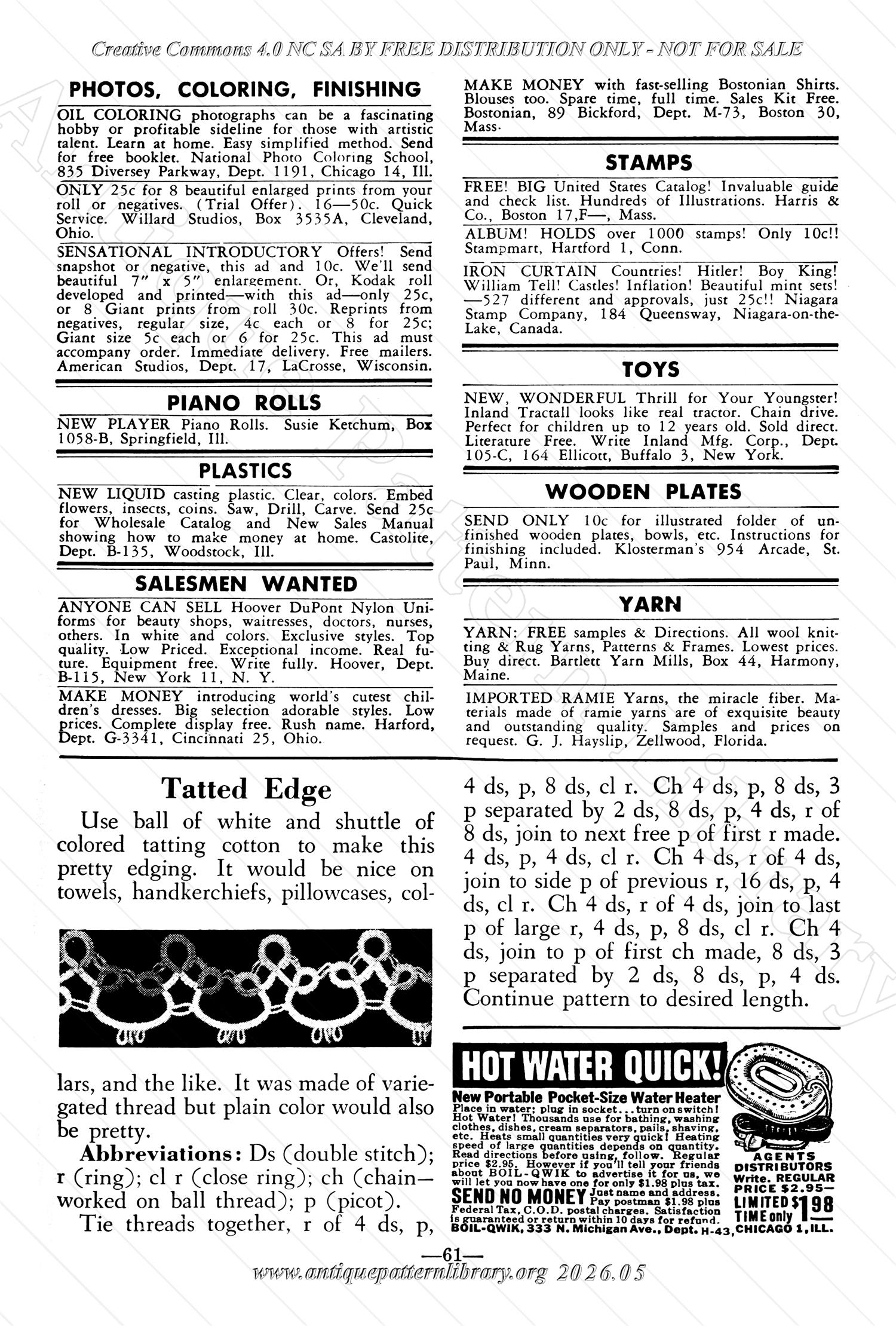I-WB175 The Workbasket Volume 17 February 1952 No. 5