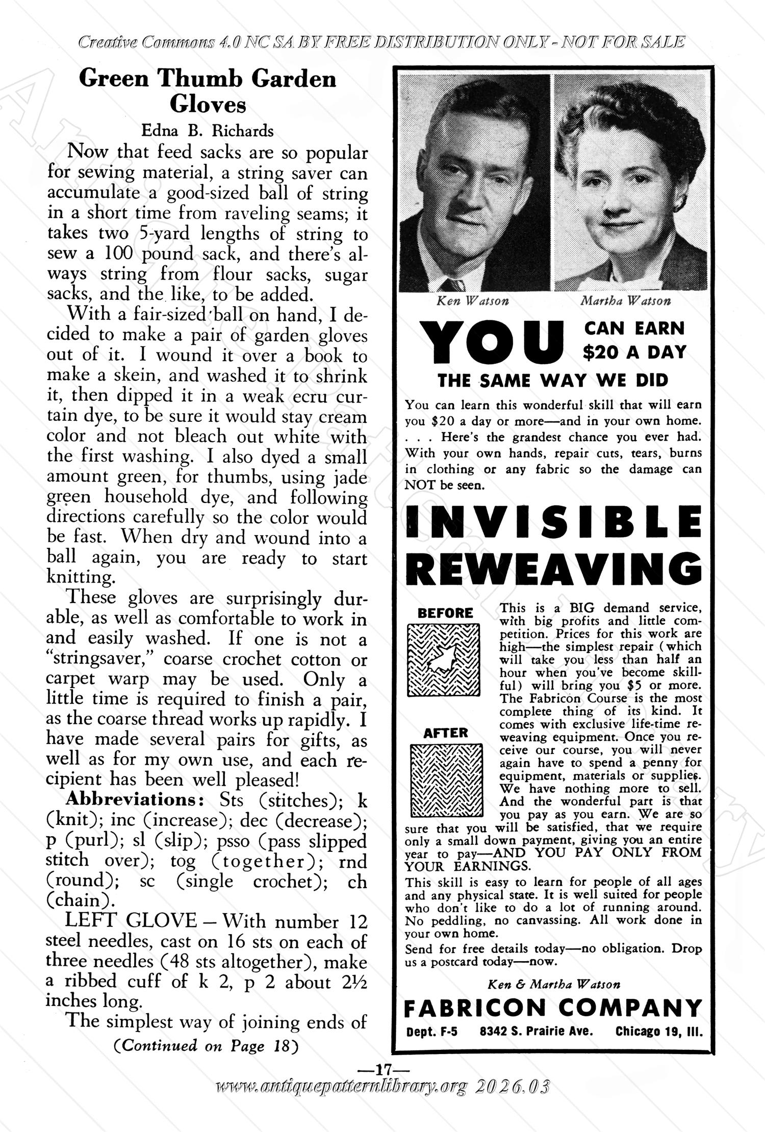I-WB176 The Workbasket Volume 17 March 1952 No. 6