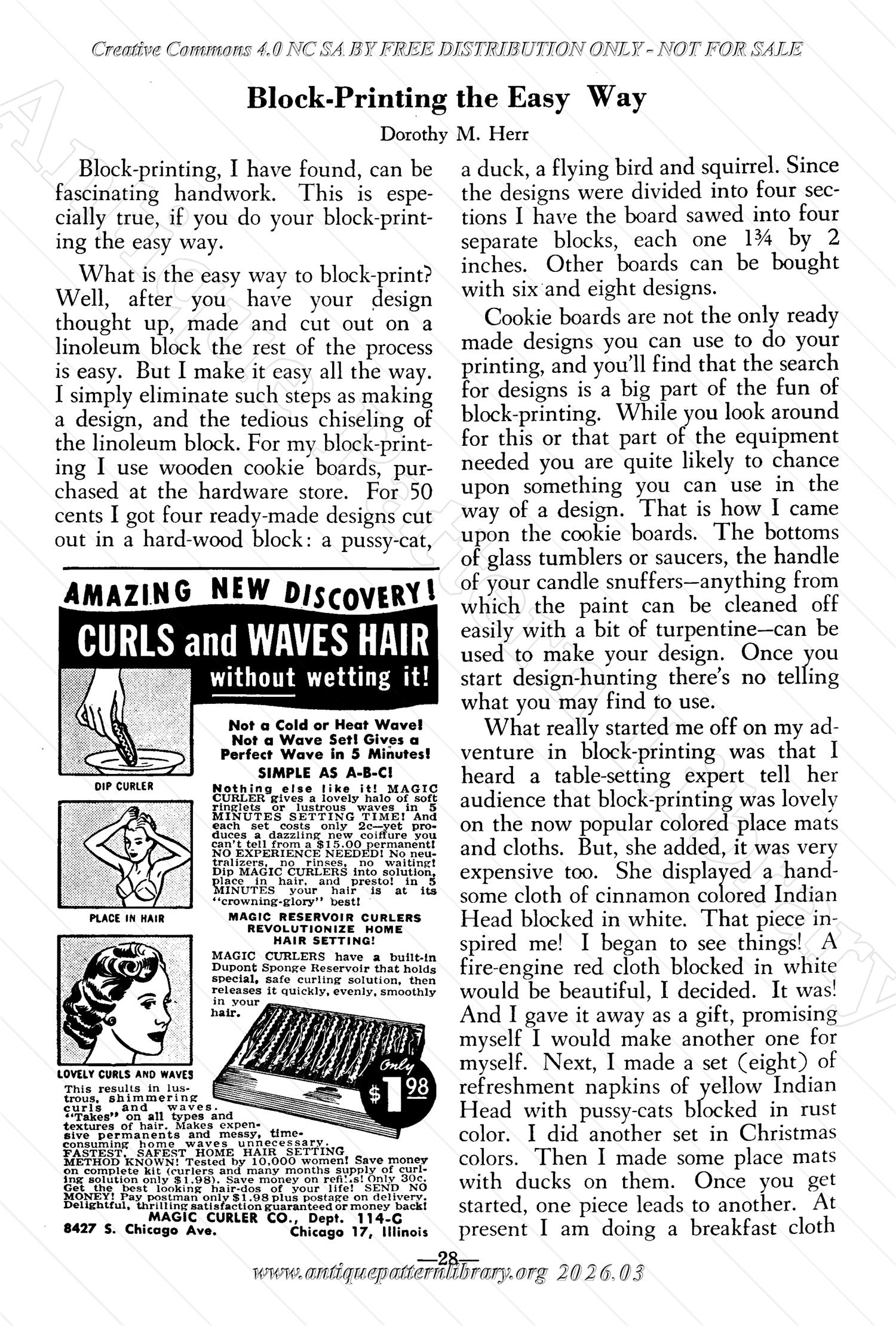 I-WB176 The Workbasket Volume 17 March 1952 No. 6