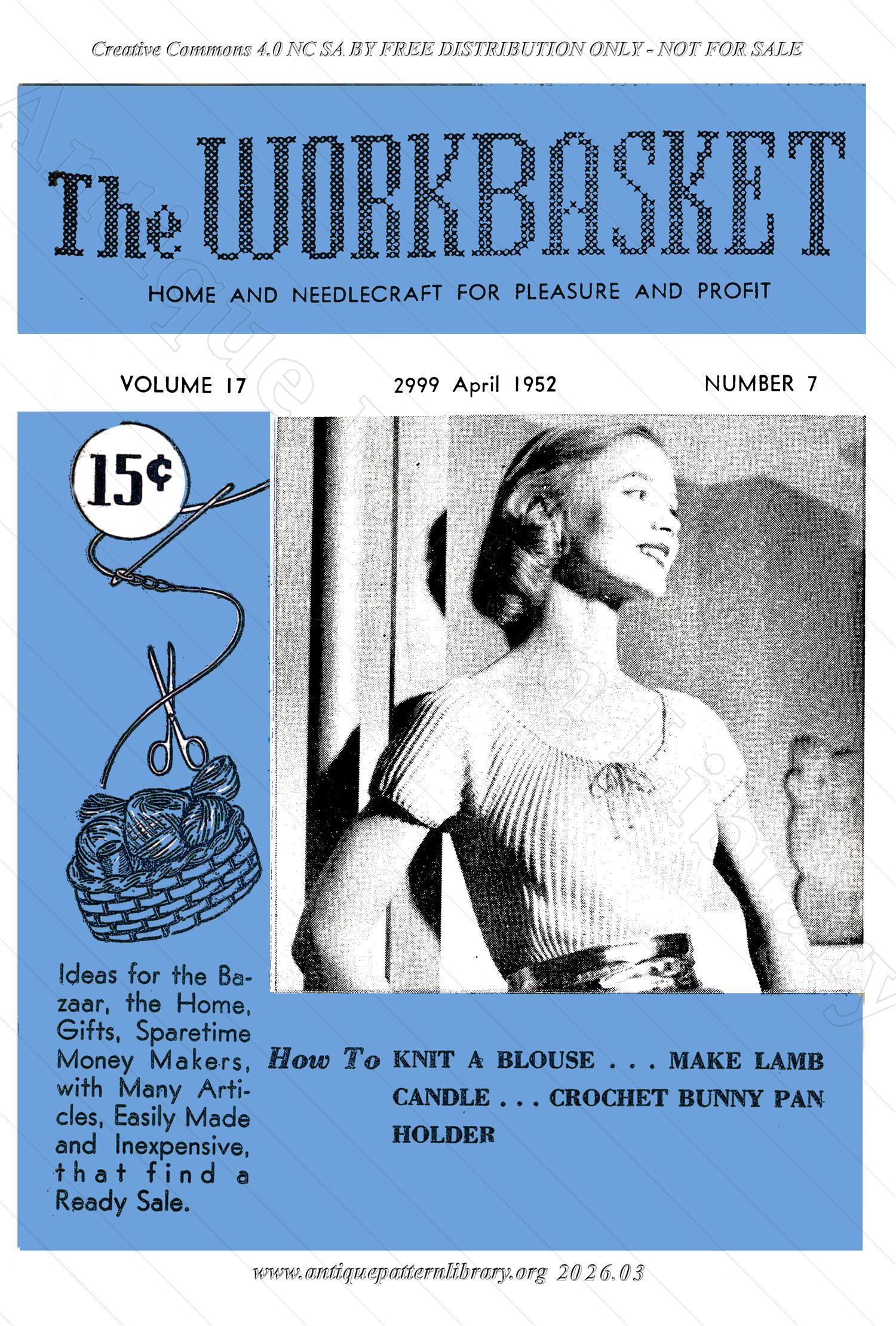 I-WB177 The Workbasket Volume 17 April 1952 No. 7