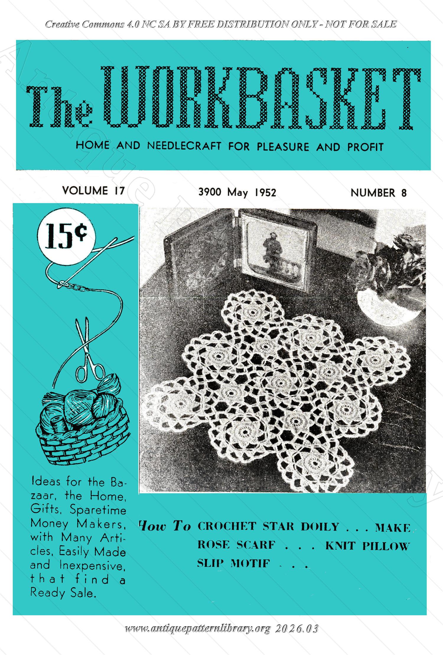 I-WB178 The Workbasket Volume 17 May 1952 No. 8