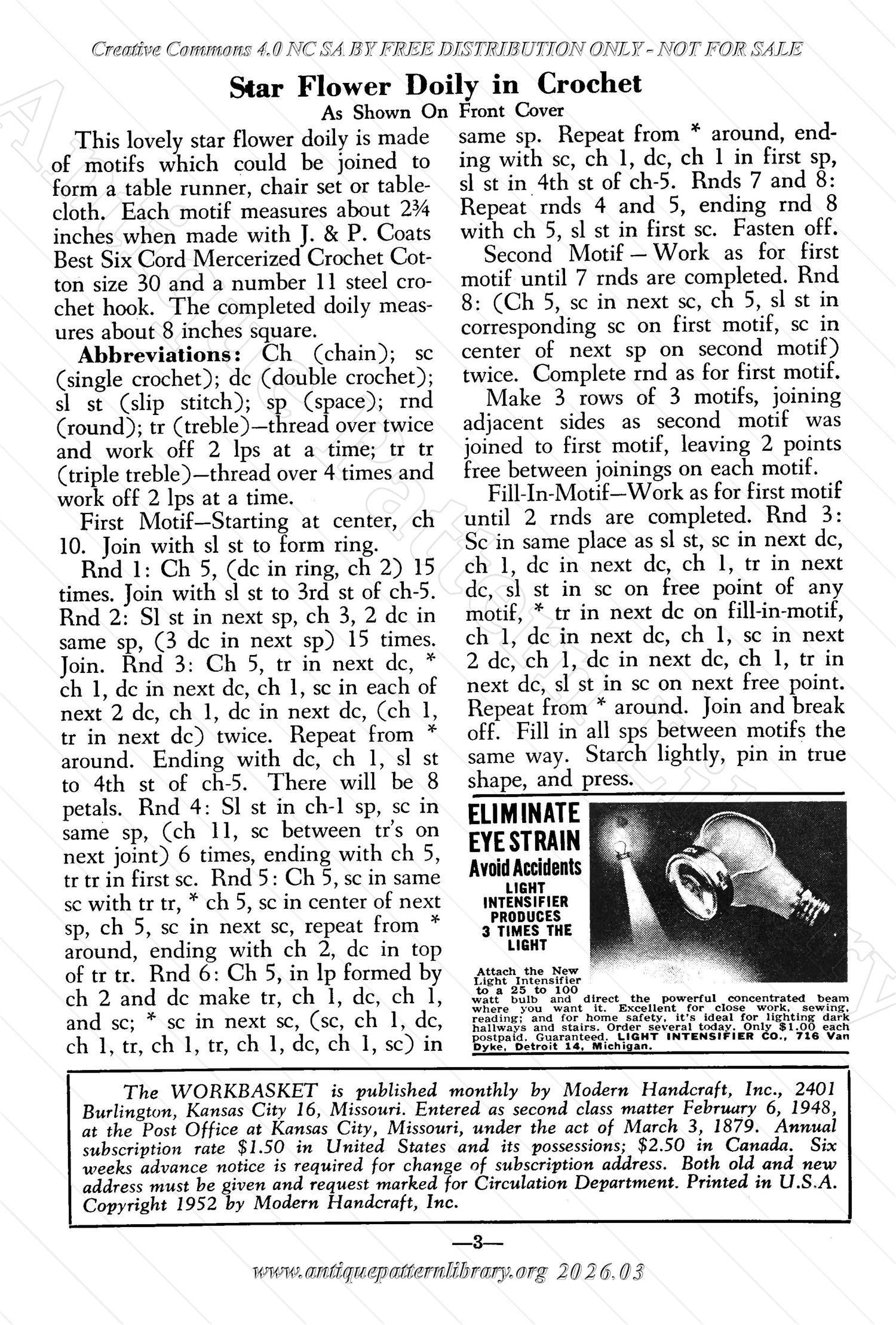 I-WB178 The Workbasket Volume 17 May 1952 No. 8