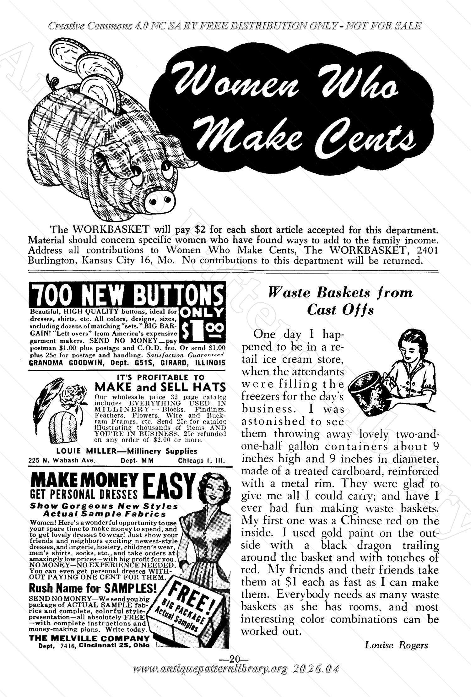 I-WB17A The Workbasket Volume 17 July 1952 No. 10