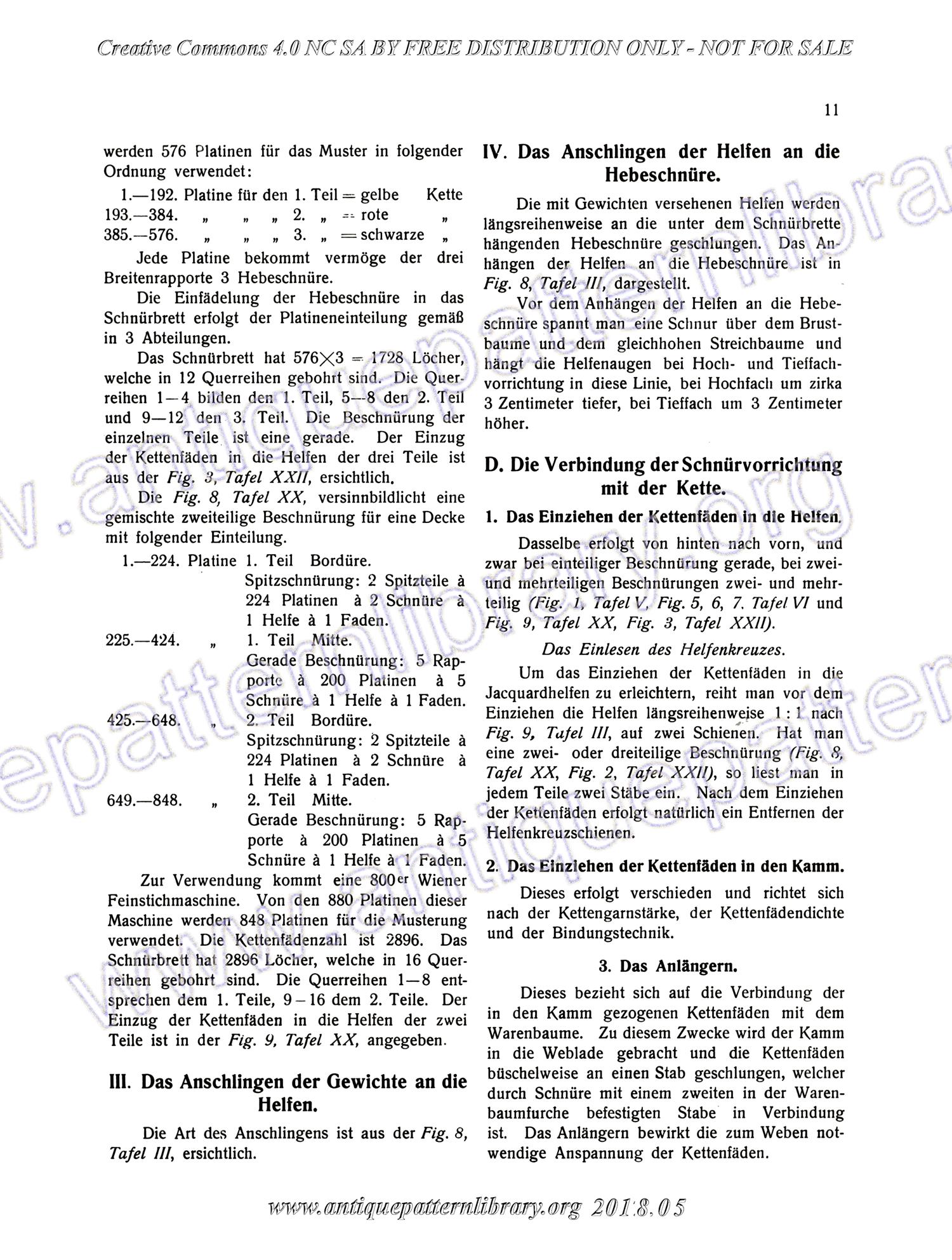 I-WM001 Technologie, Bindungslehre, Dekomposition und Kalkulation der Jacquard-Weberei