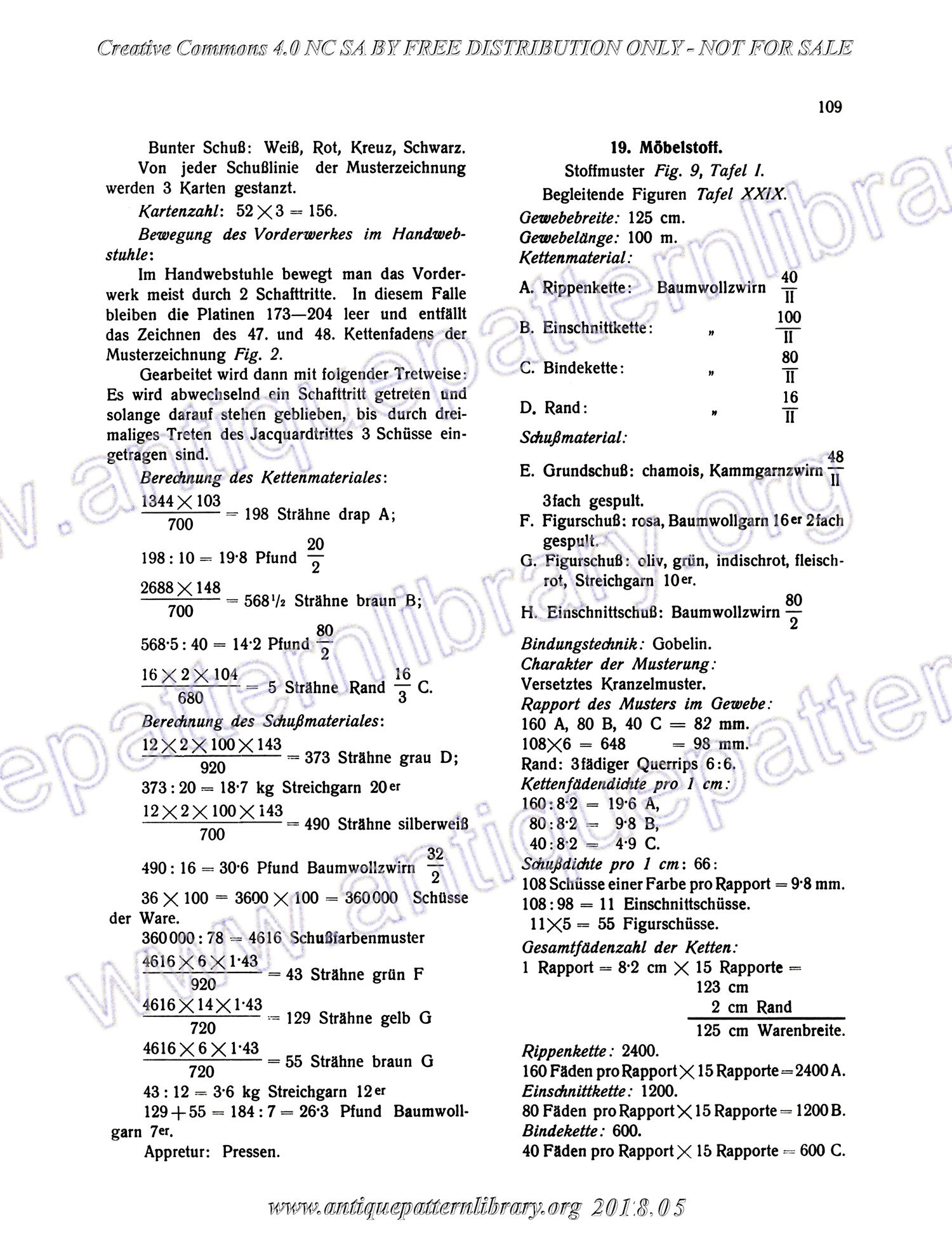 I-WM001 Technologie, Bindungslehre, Dekomposition und Kalkulation der Jacquard-Weberei